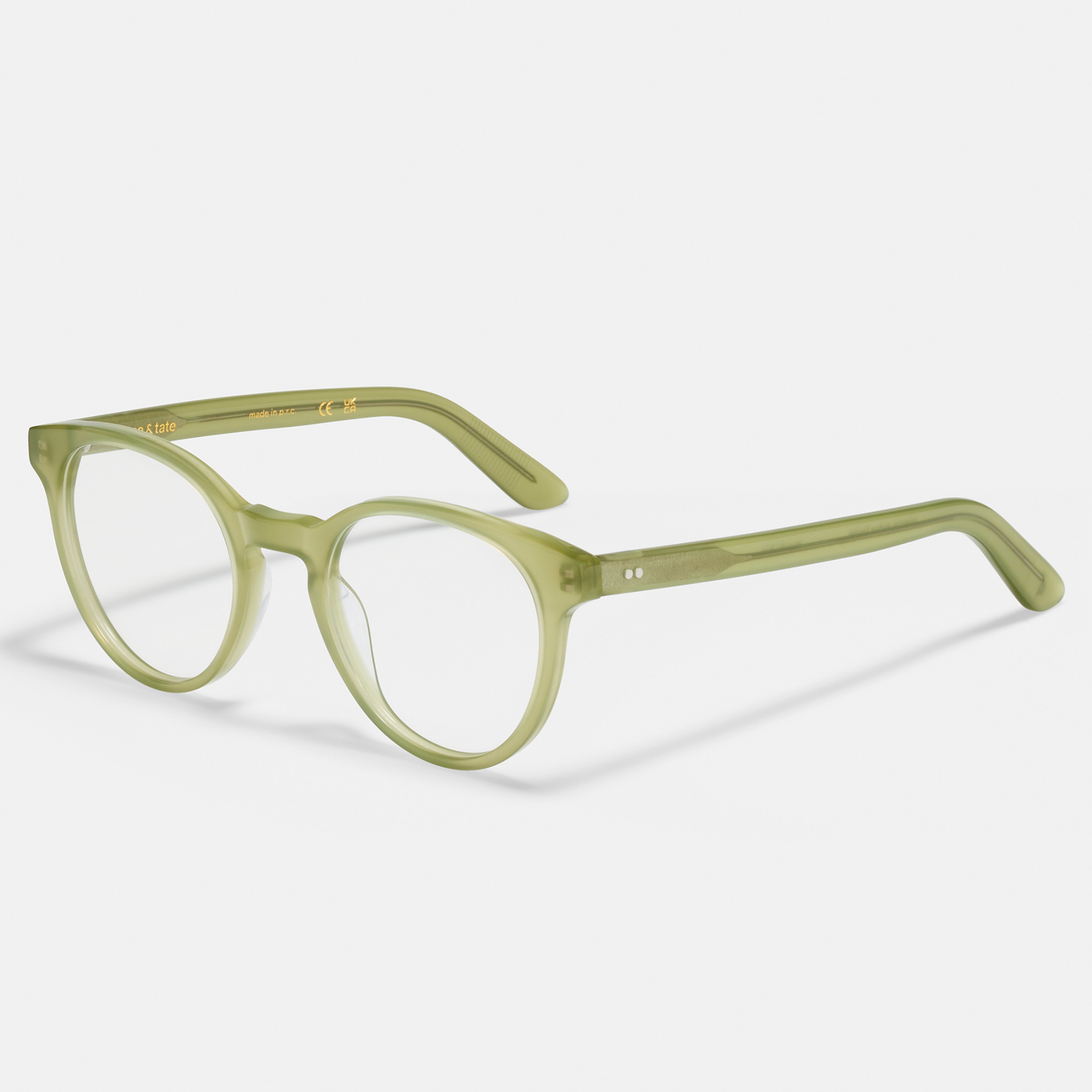 Ace & Tate Glasses | Round Bio acetate in Green