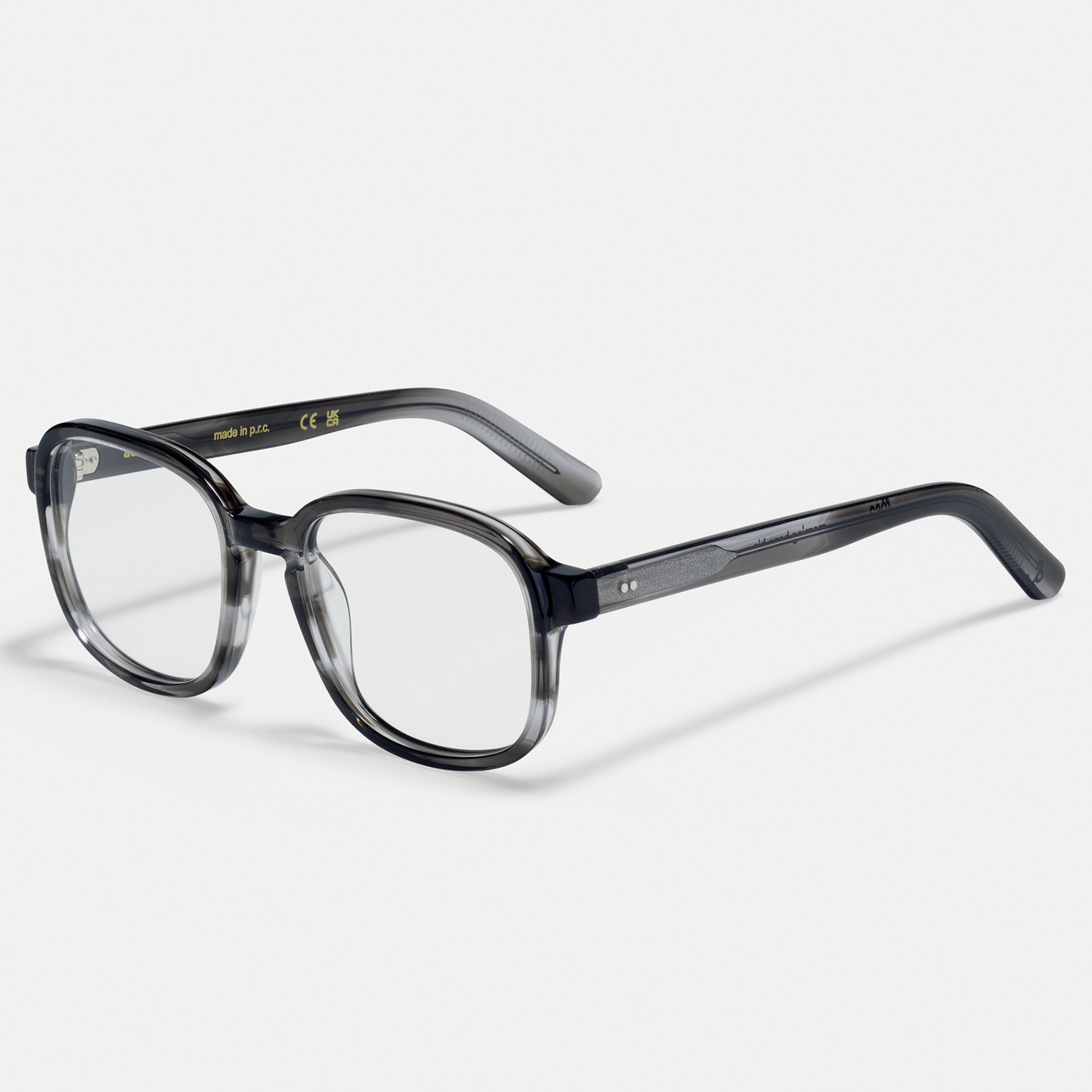 Ace & Tate Glasses | Square Bio acetate in Grey