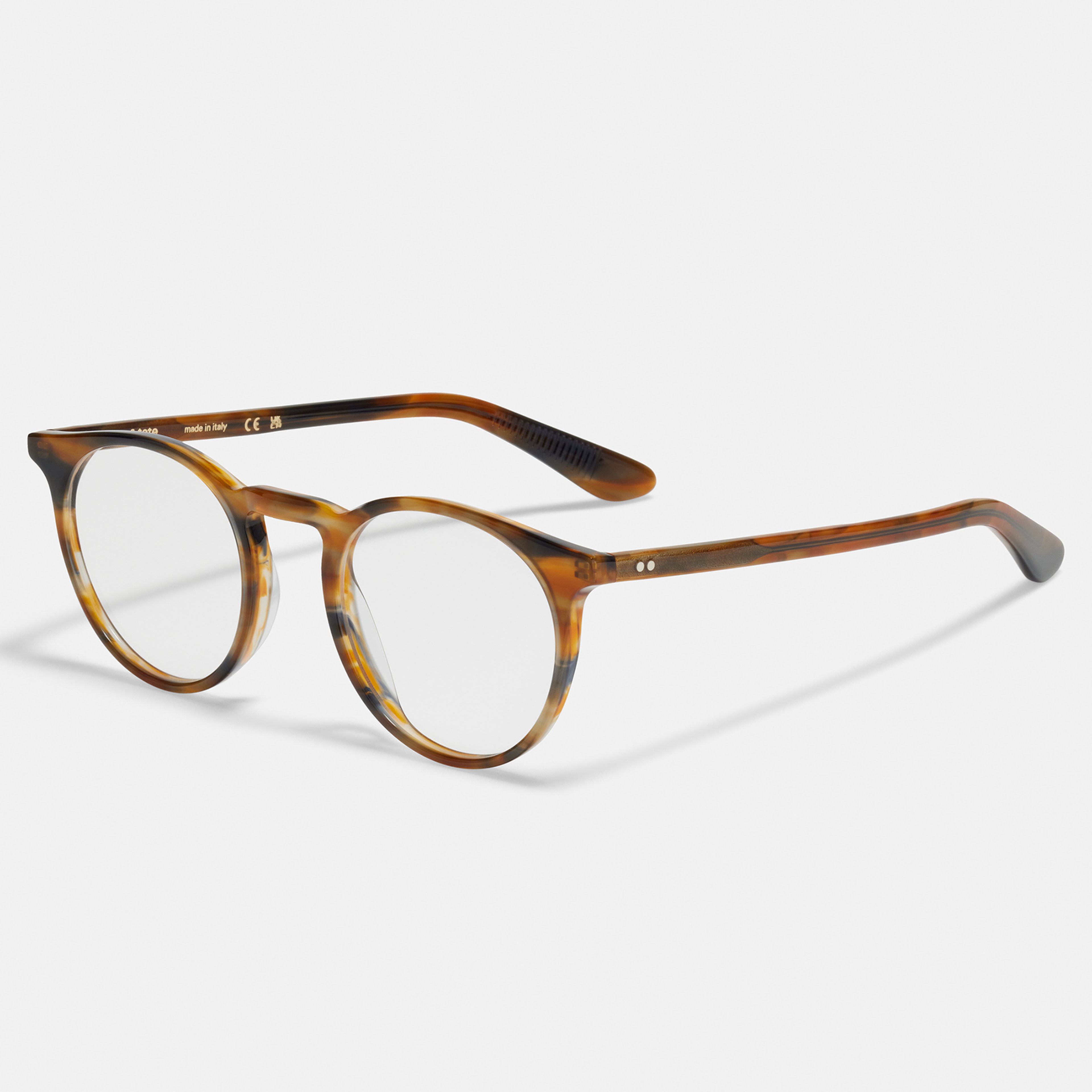 Ace & Tate Glasses | Round Bio acetate in Blue