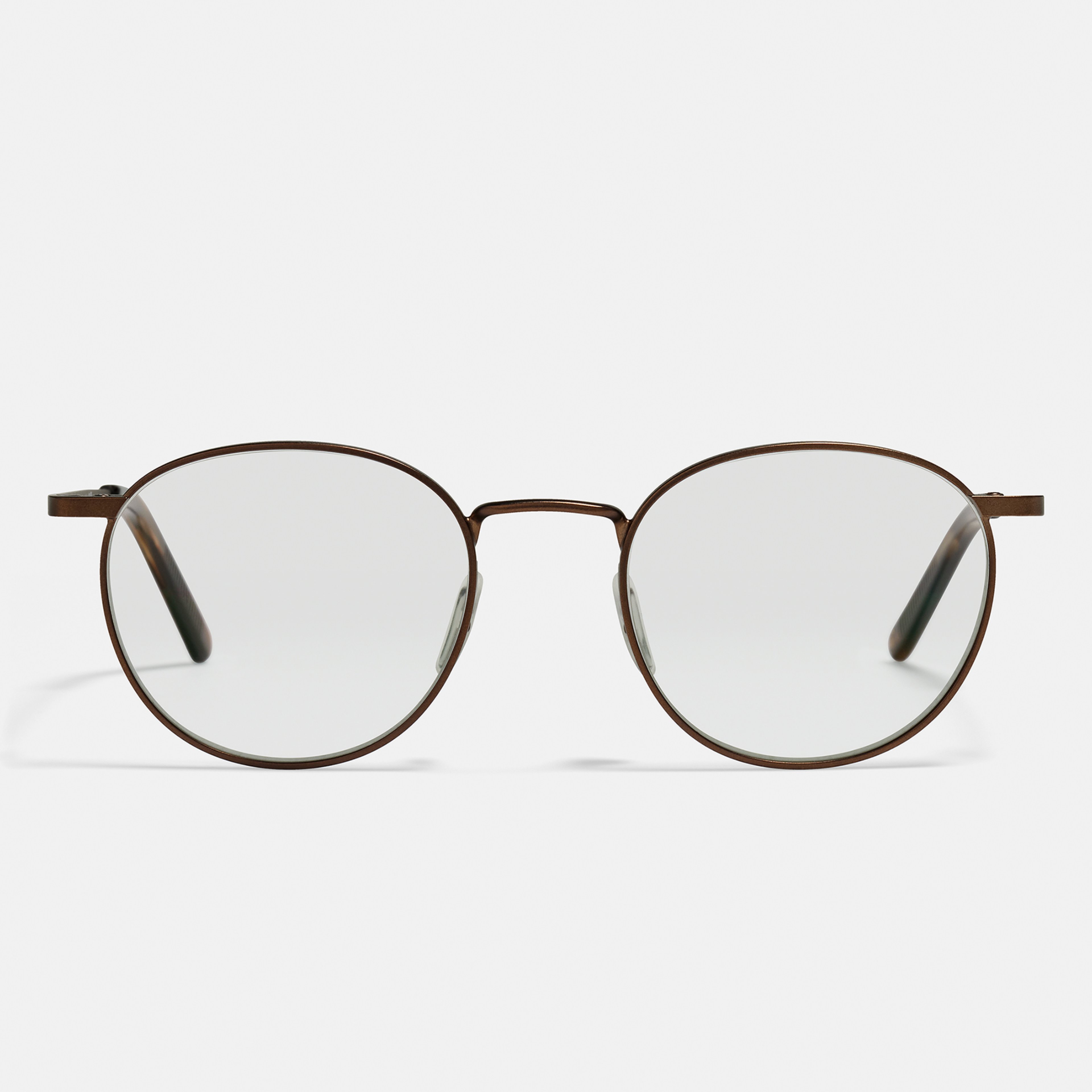 Ace & Tate Glasses | Round Metal in Brown