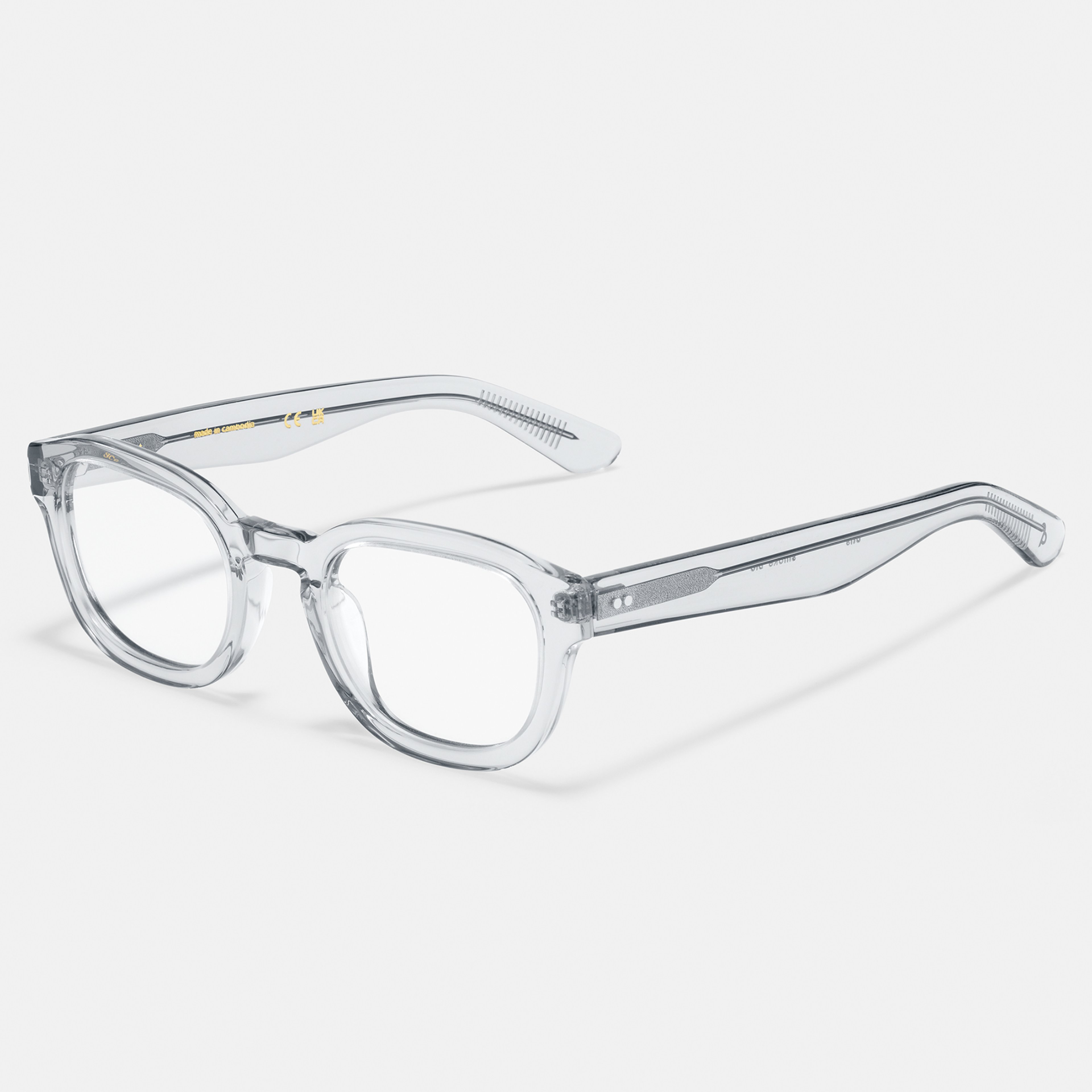 Ace & Tate Glasses | Round Acetate in Grey