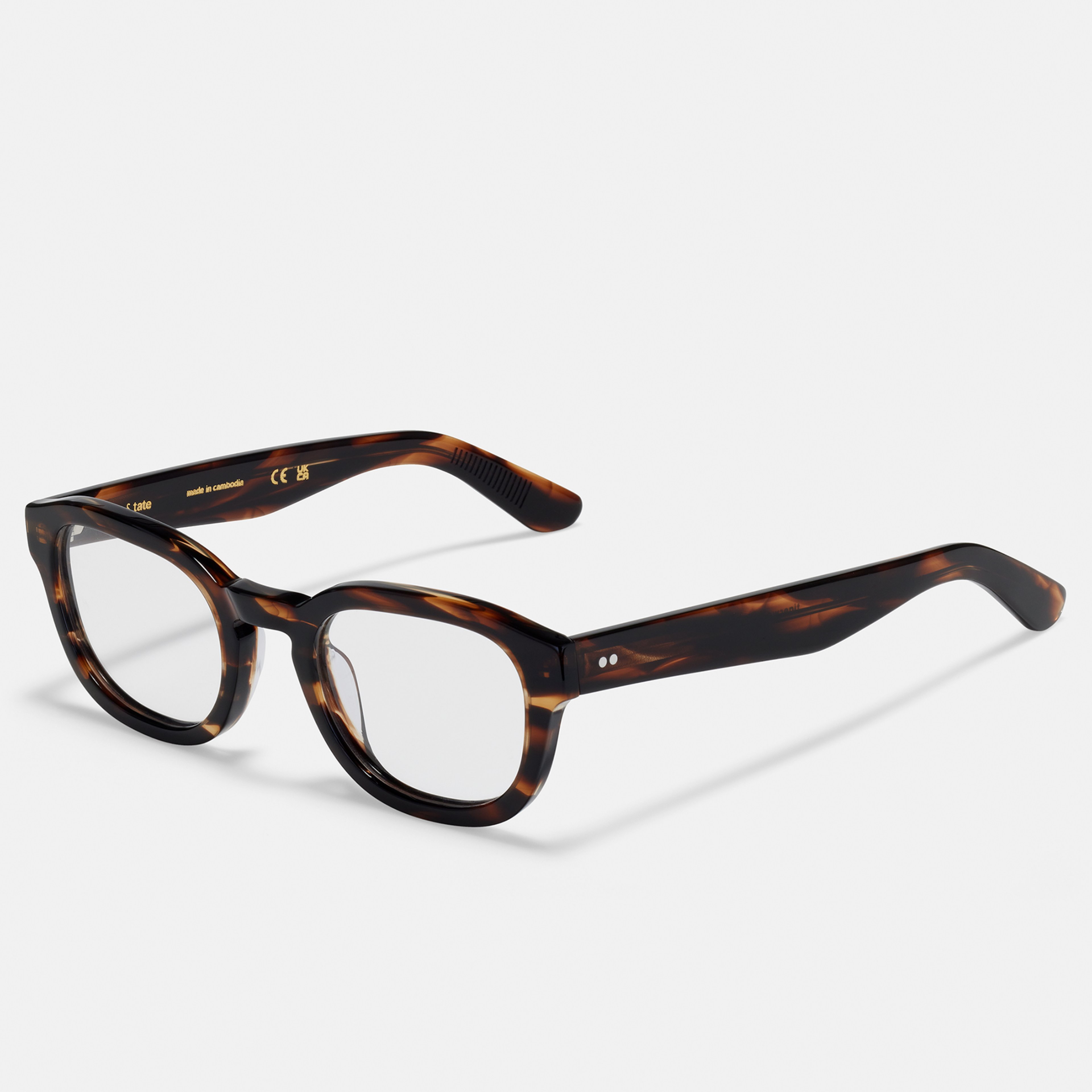 Ace & Tate Glasses | Round Acetate in Brown