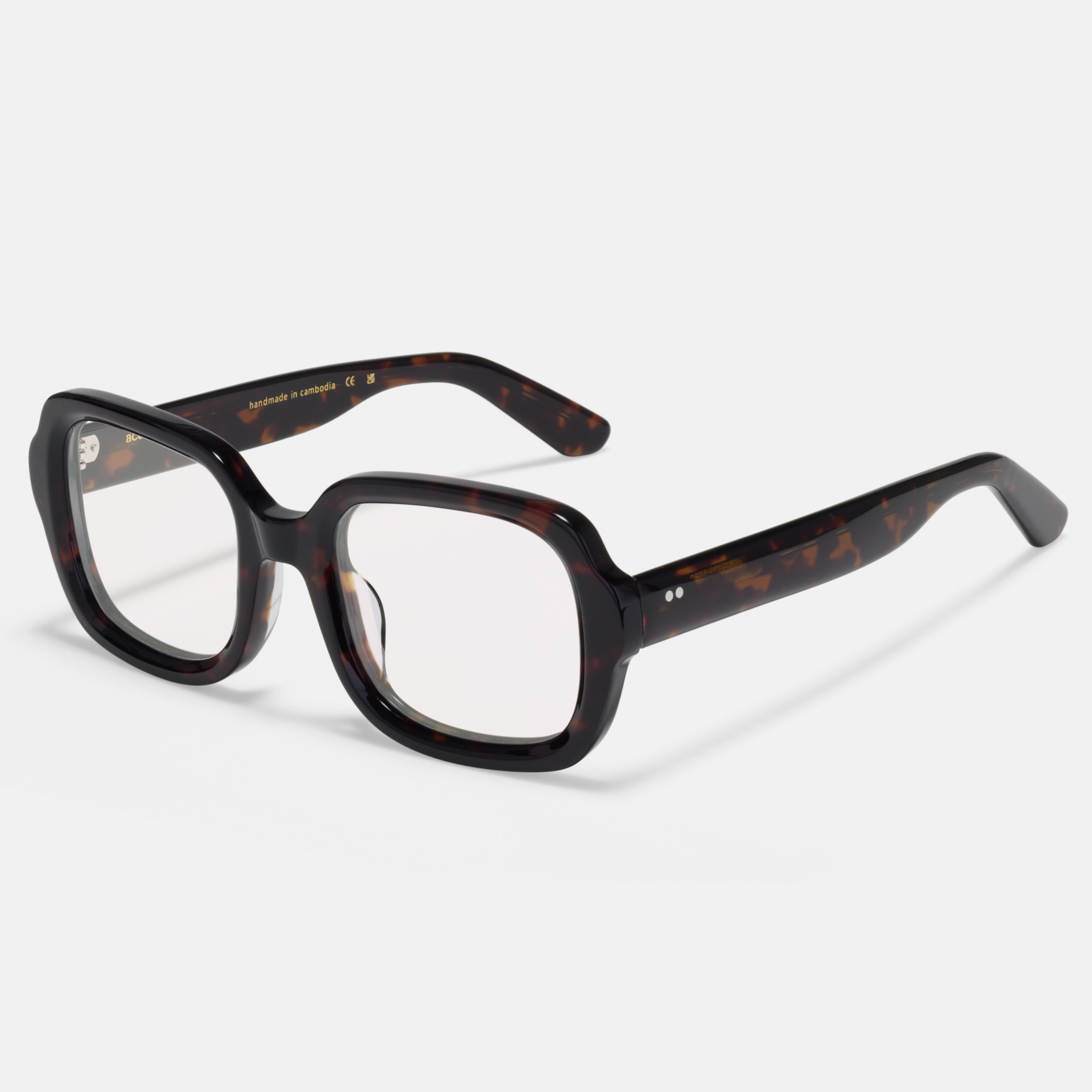Ace & Tate Glasses | Square Acetate in tortoise