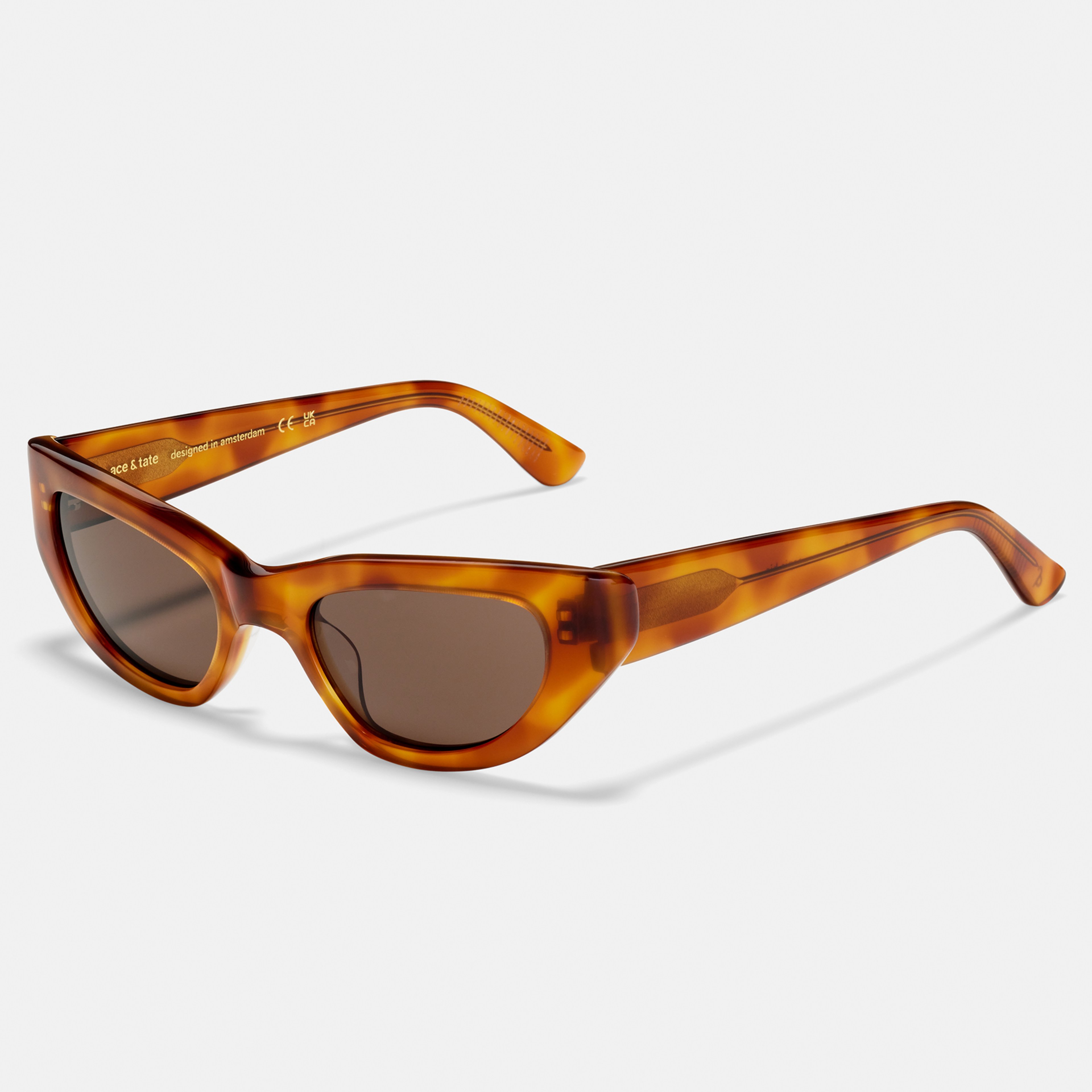Ace & Tate Sunglasses | Hexagonal Acetate in Brown