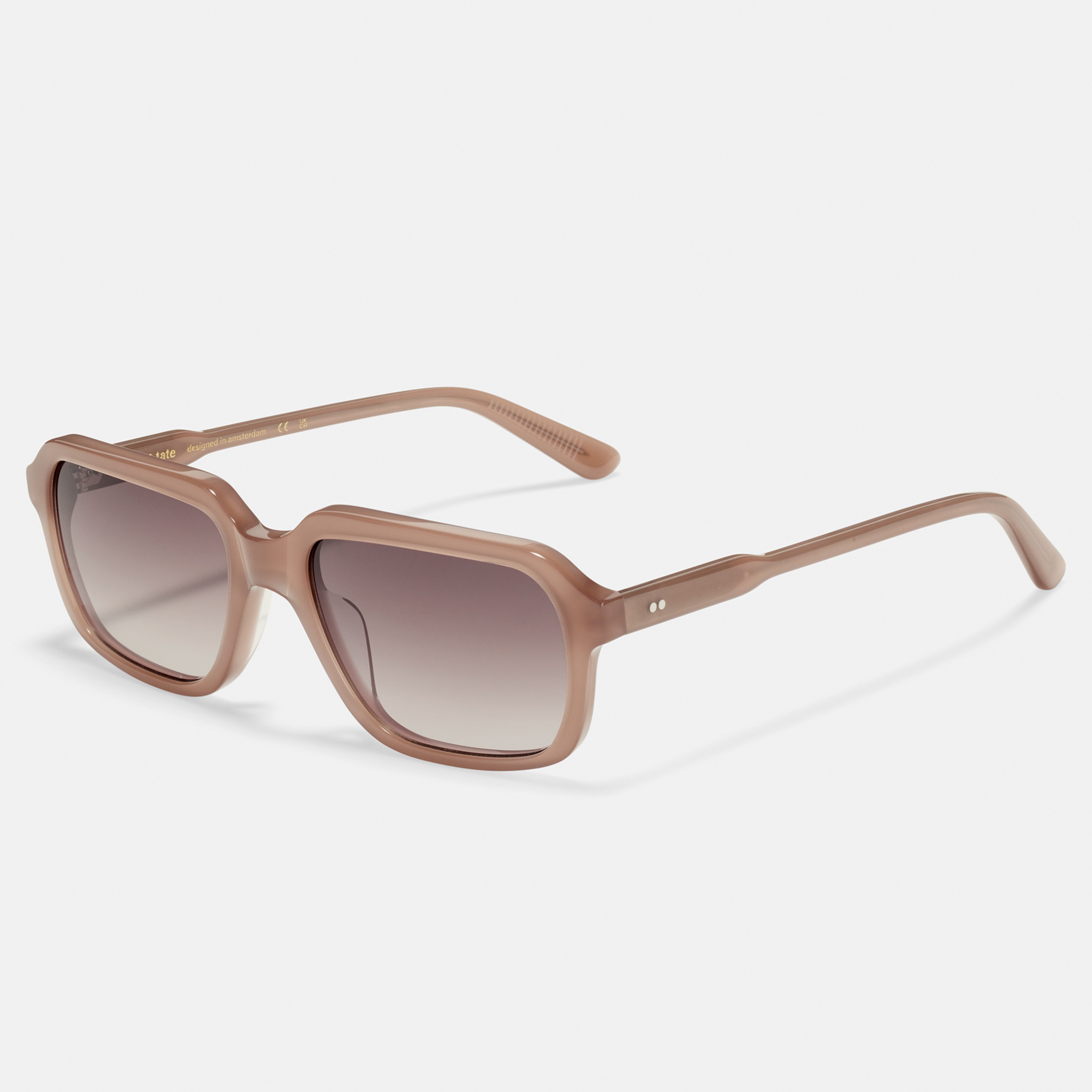 Ace & Tate Solaires | Carrée Acétate in Beige, Marron