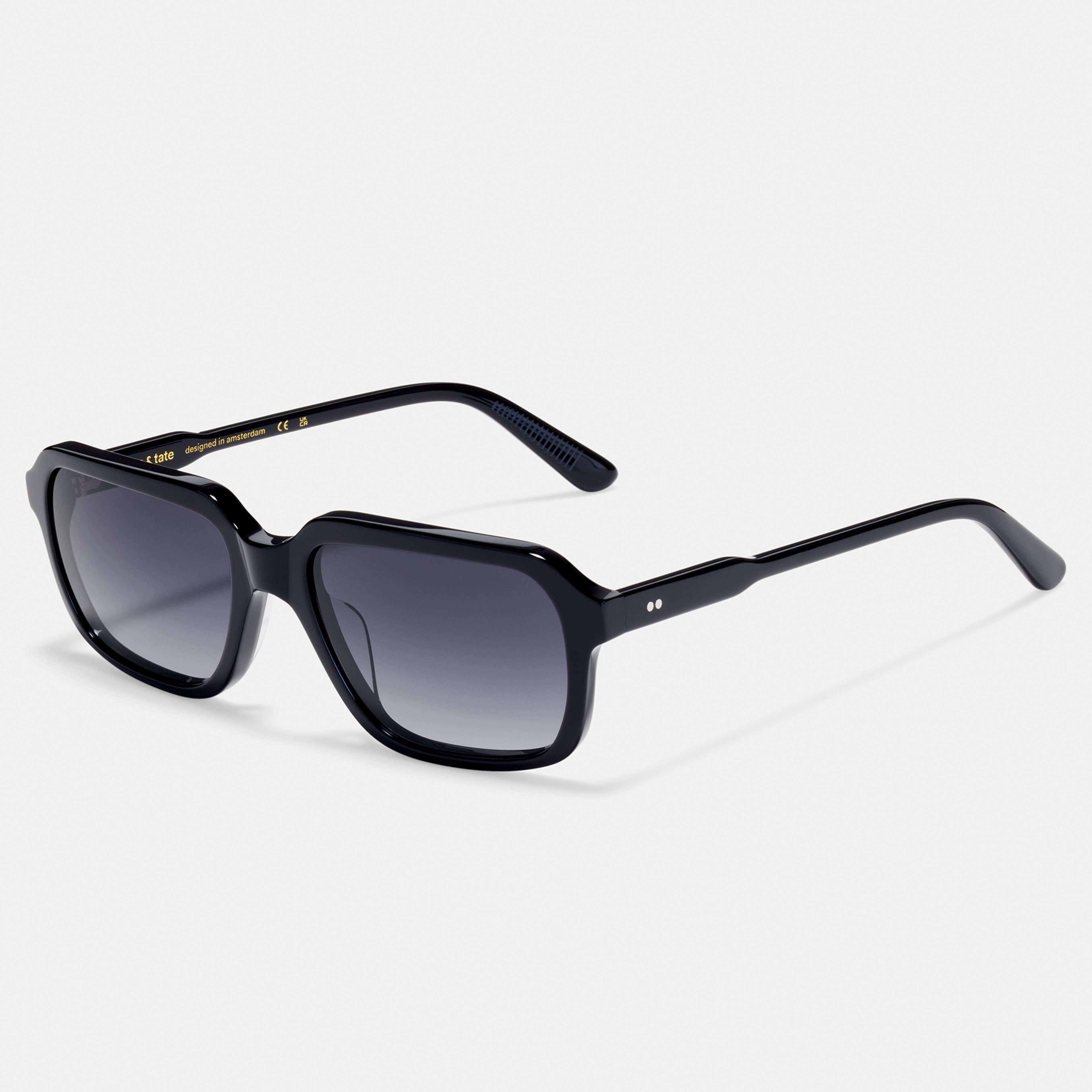Ace & Tate Sonnenbrillen | Quadratisch Acetat in Schwarz