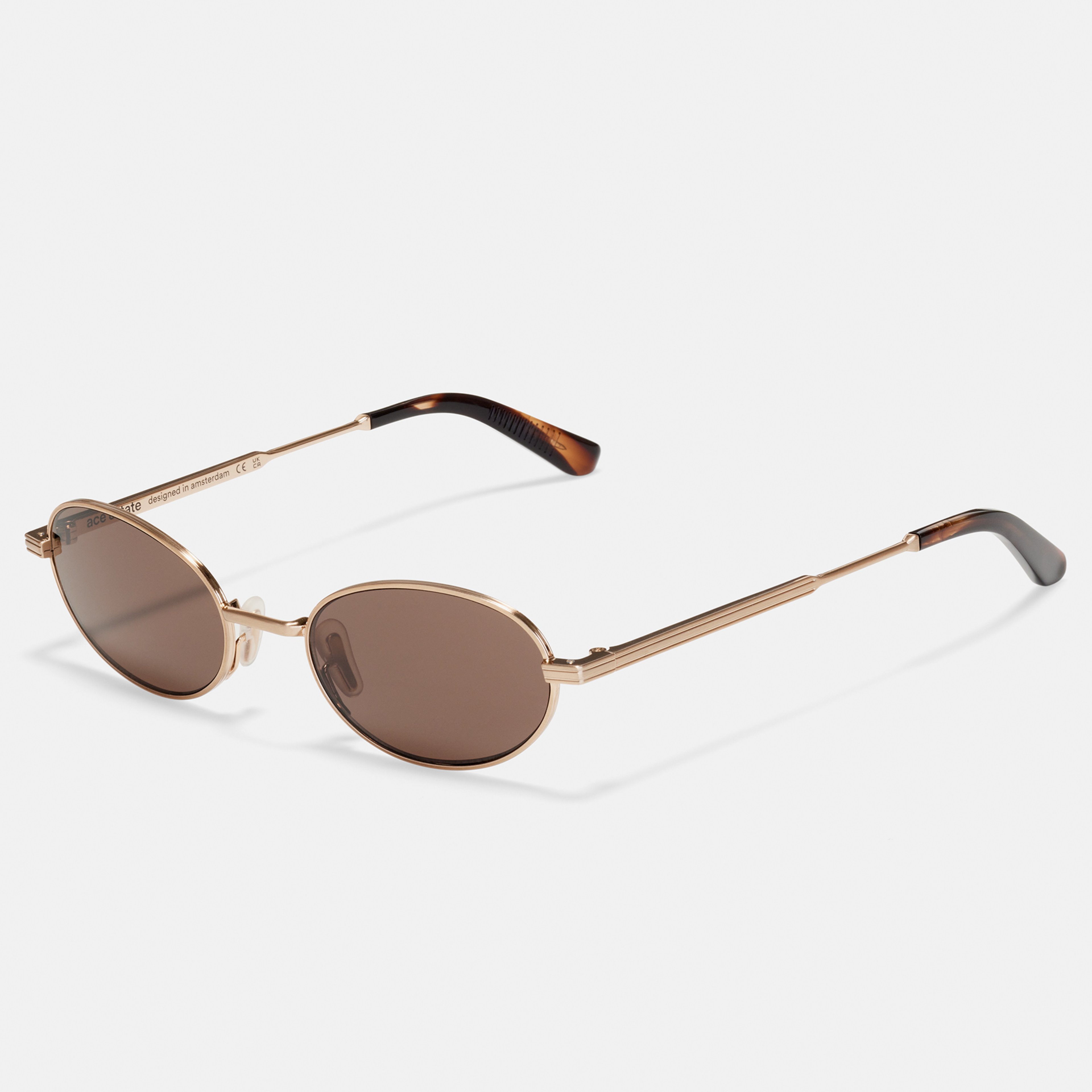 Ace & Tate Sonnenbrillen | Oval Metall in Gold