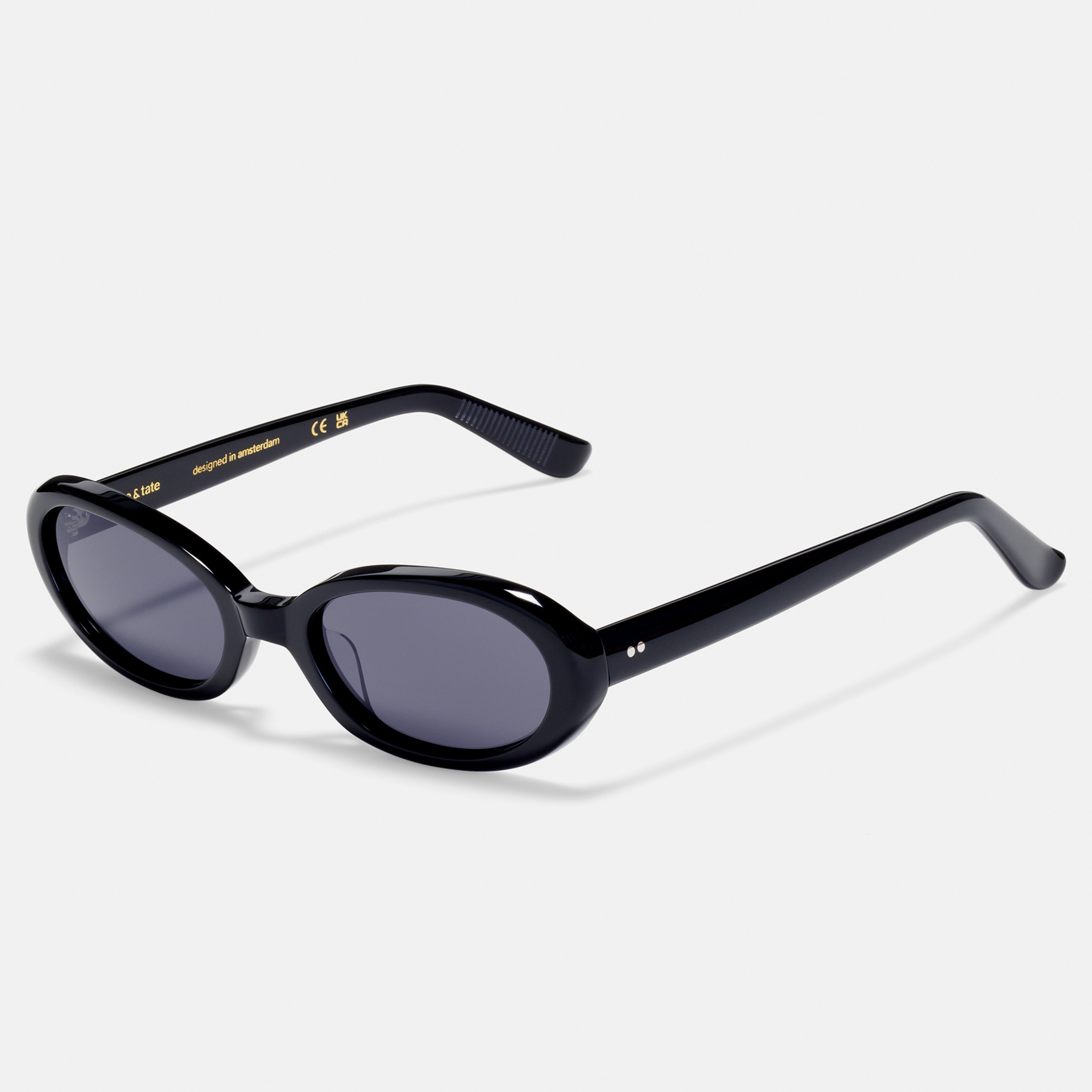 Ace & Tate Solaires | Oval Acétate in Noir