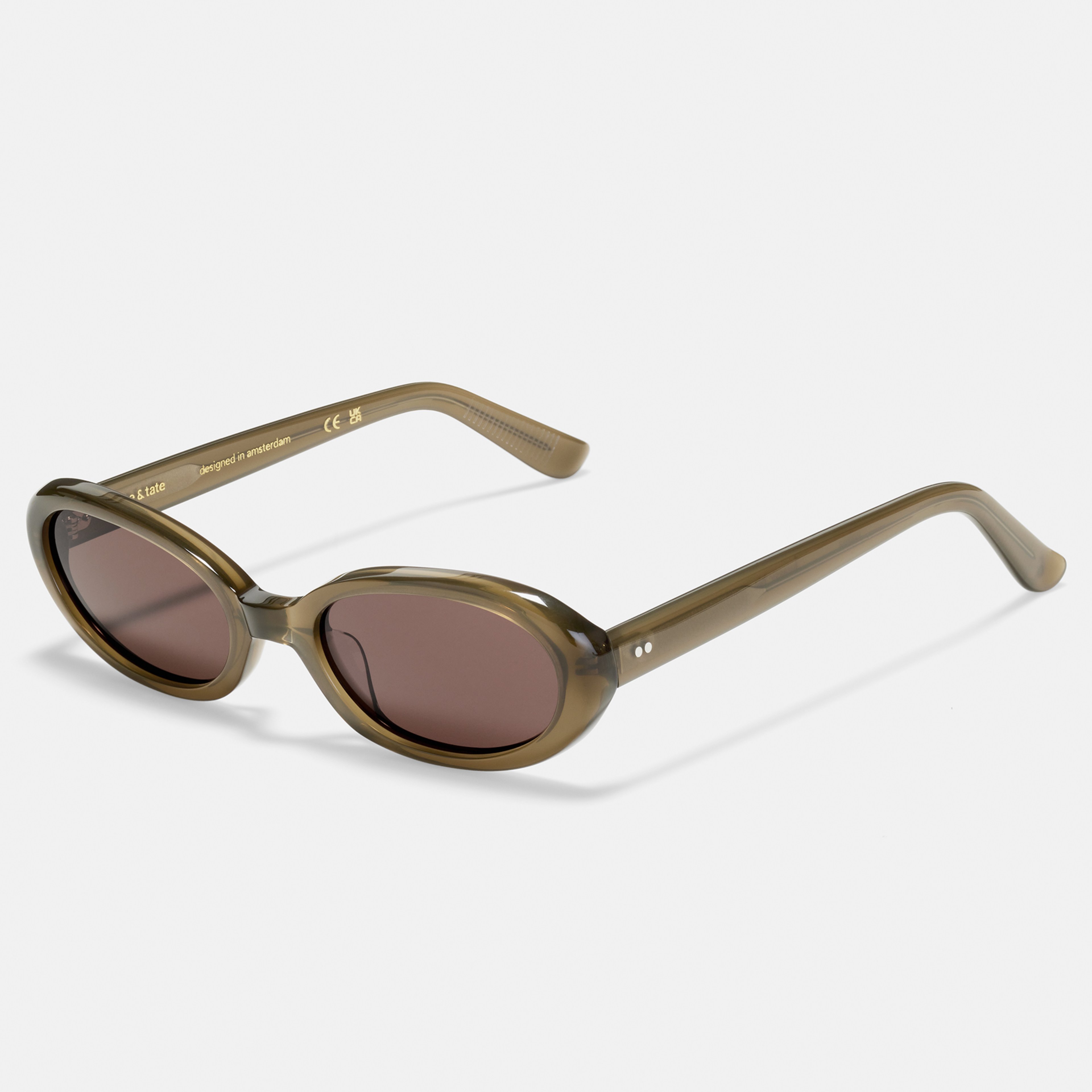 Ace & Tate Solaires | Oval Acétate in Vert