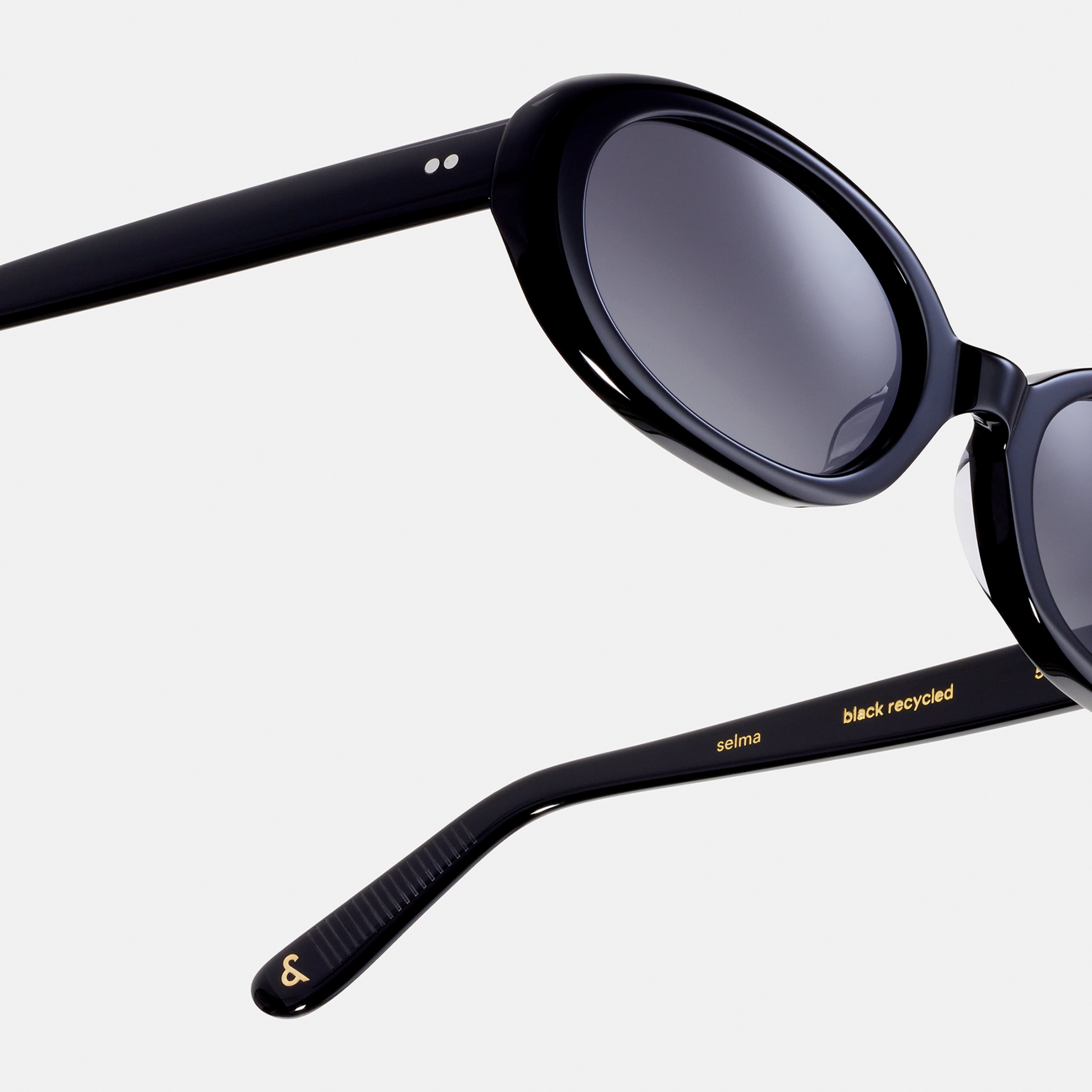 Ace & Tate Solaires | Oval Acétate in Noir