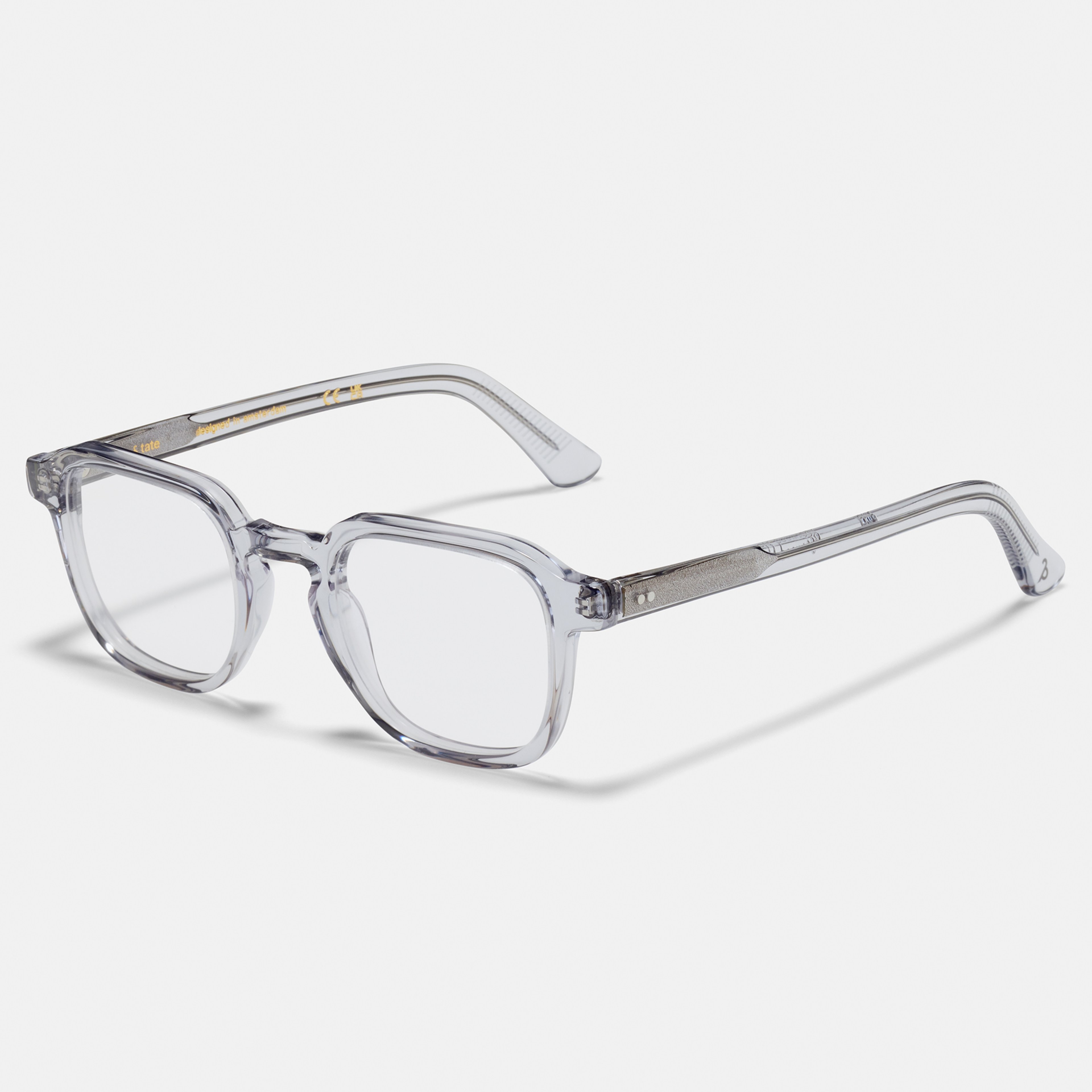 Ace & Tate Glasses |  Acetate in Clear, Grey