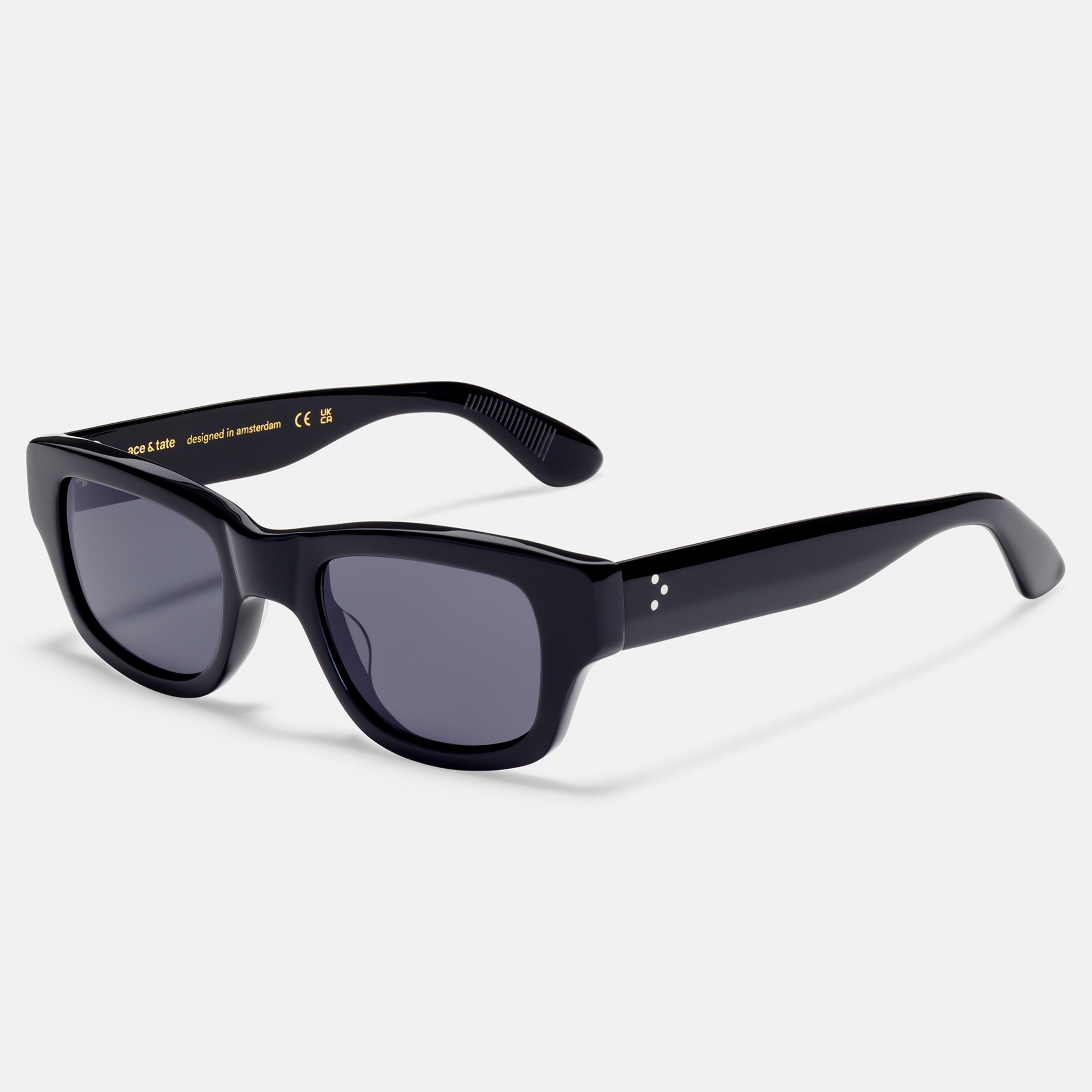Ace & Tate Sonnenbrillen | Rechteckig Acetat in Schwarz