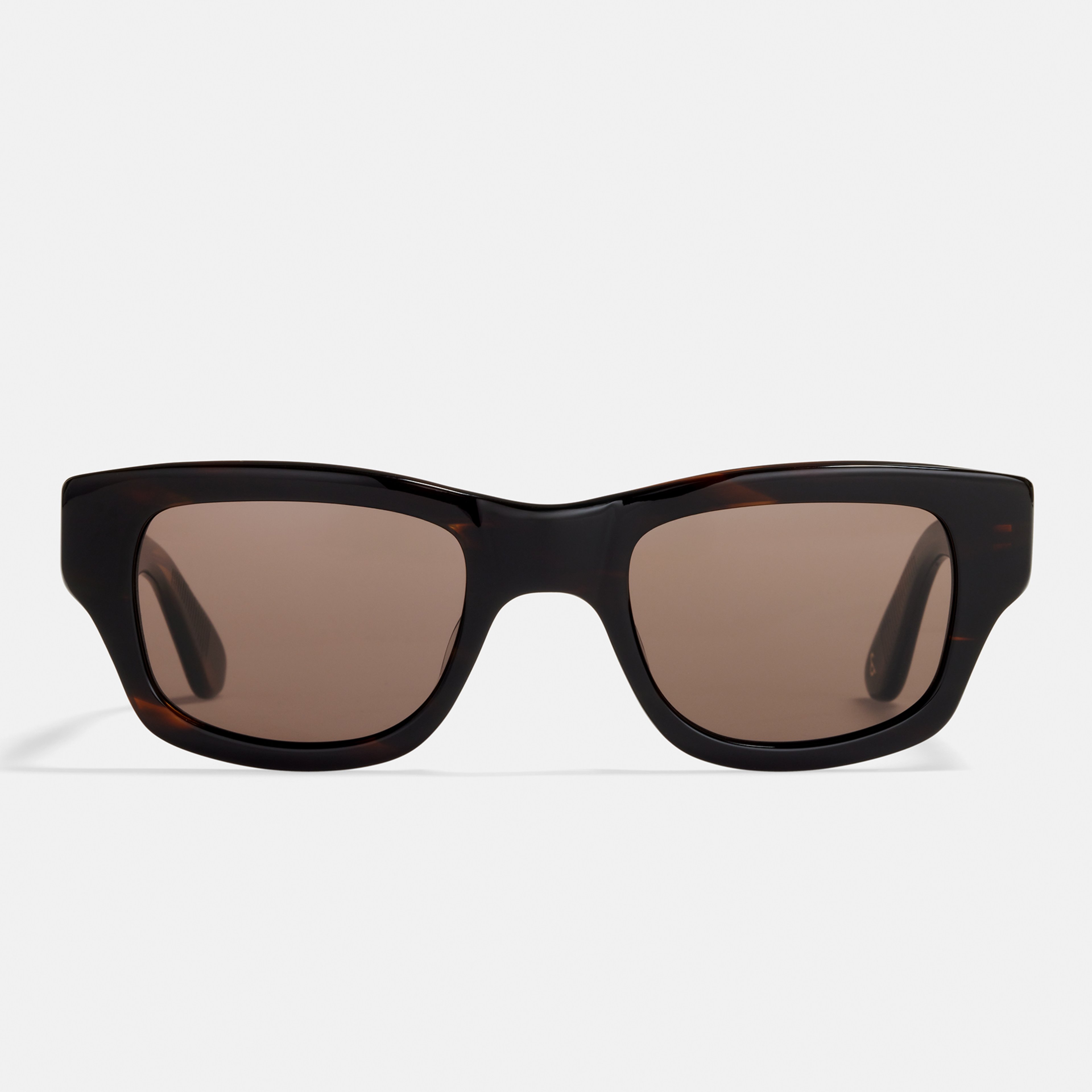 Ace & Tate Solaires | Rectangulaire Acétate in Marron, Orange