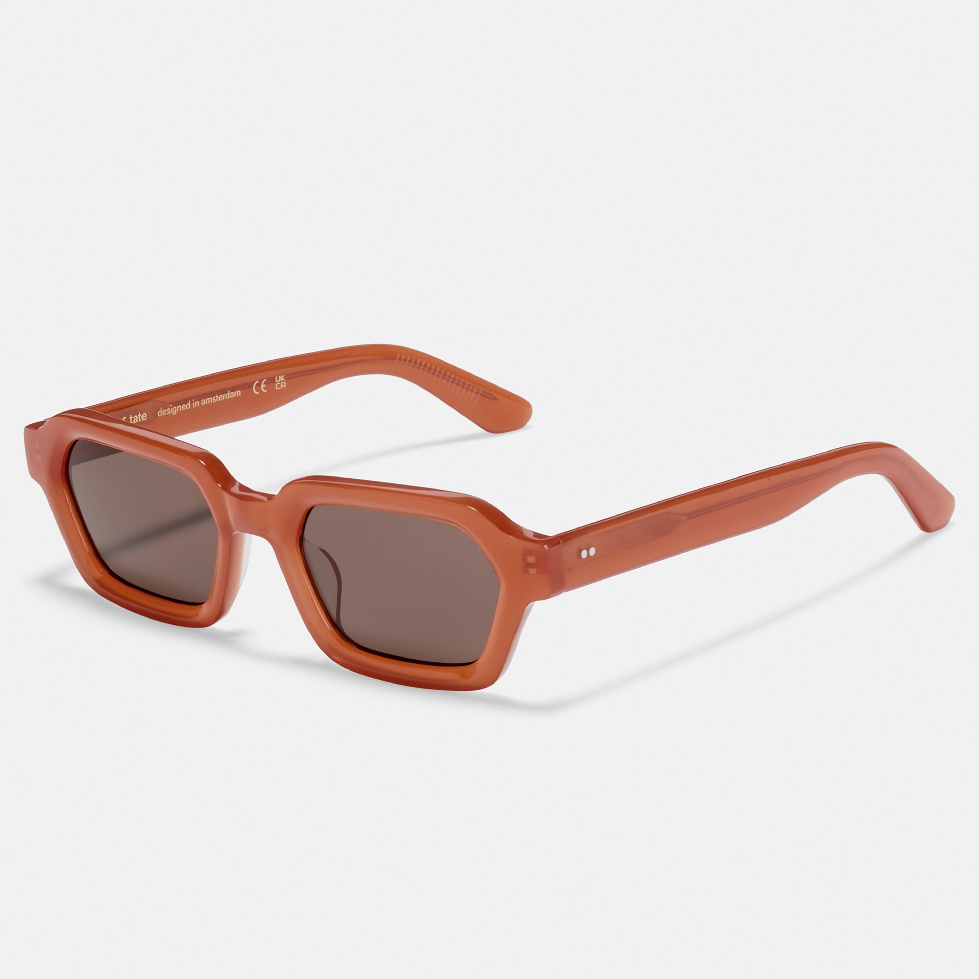Ace & Tate Sunglasses | Rectangle Acetate in Orange