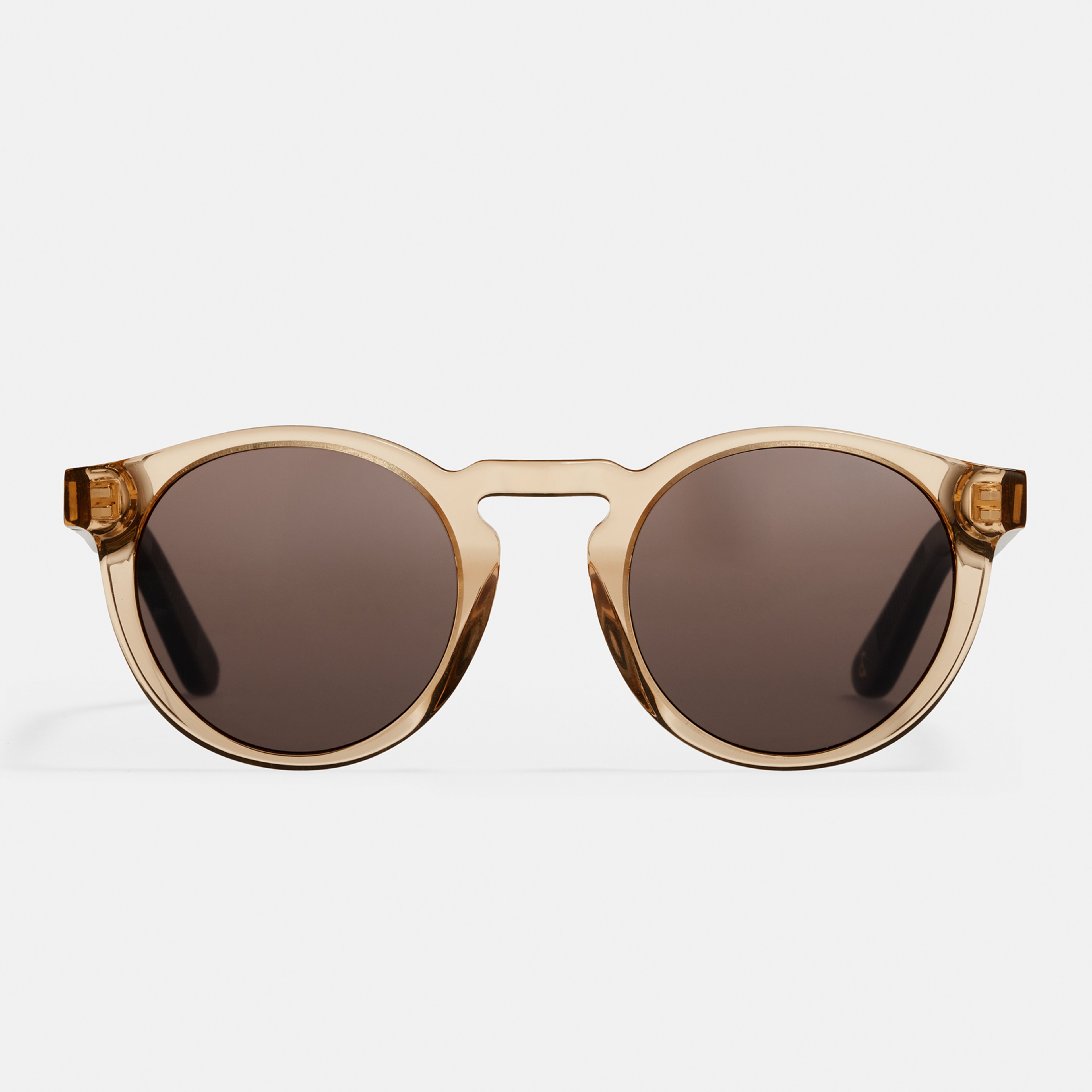 Ace & Tate Solaires | Ronde Acétate in Marron, Jaune