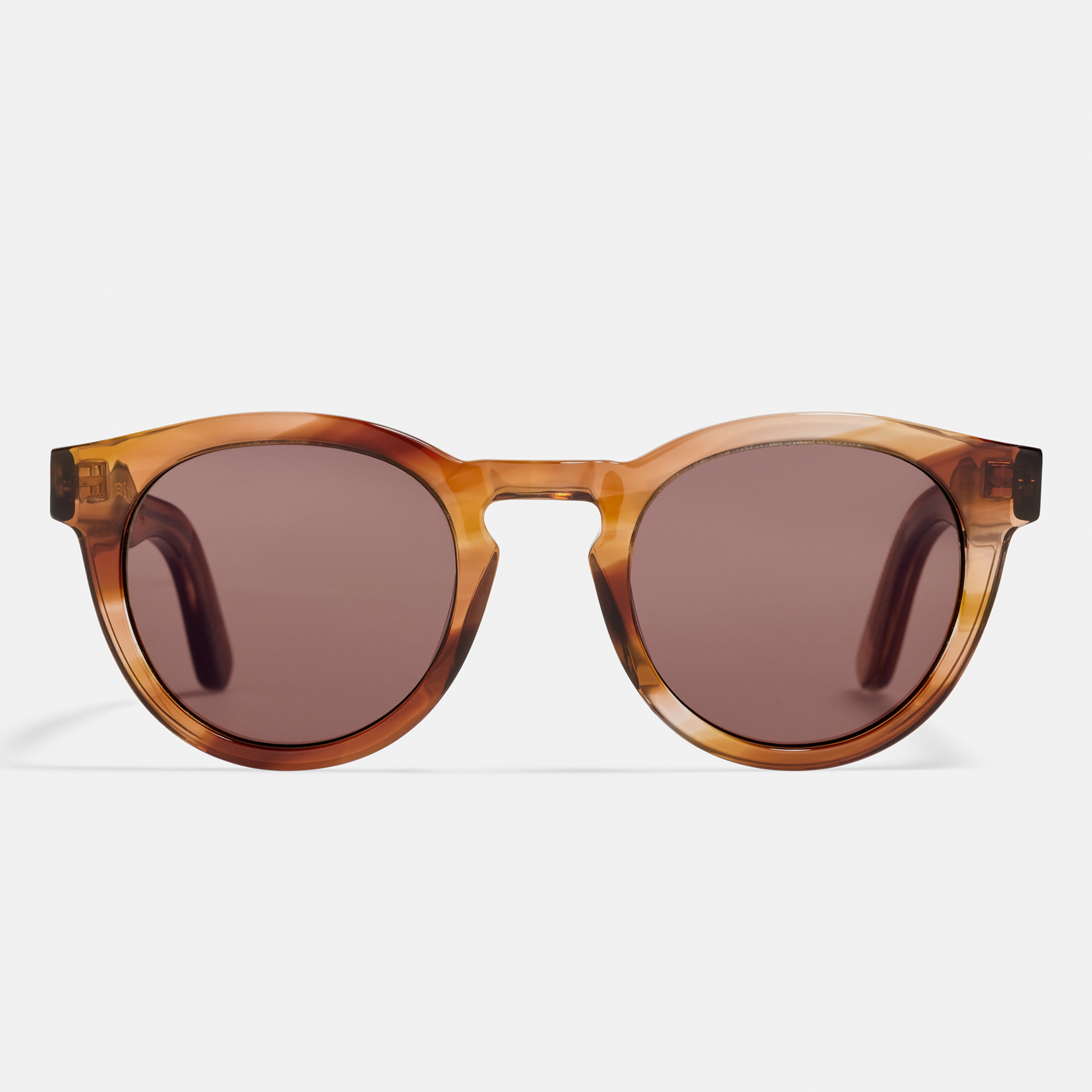 Ace & Tate Sonnenbrillen | Rund Acetat in Braun, Rot