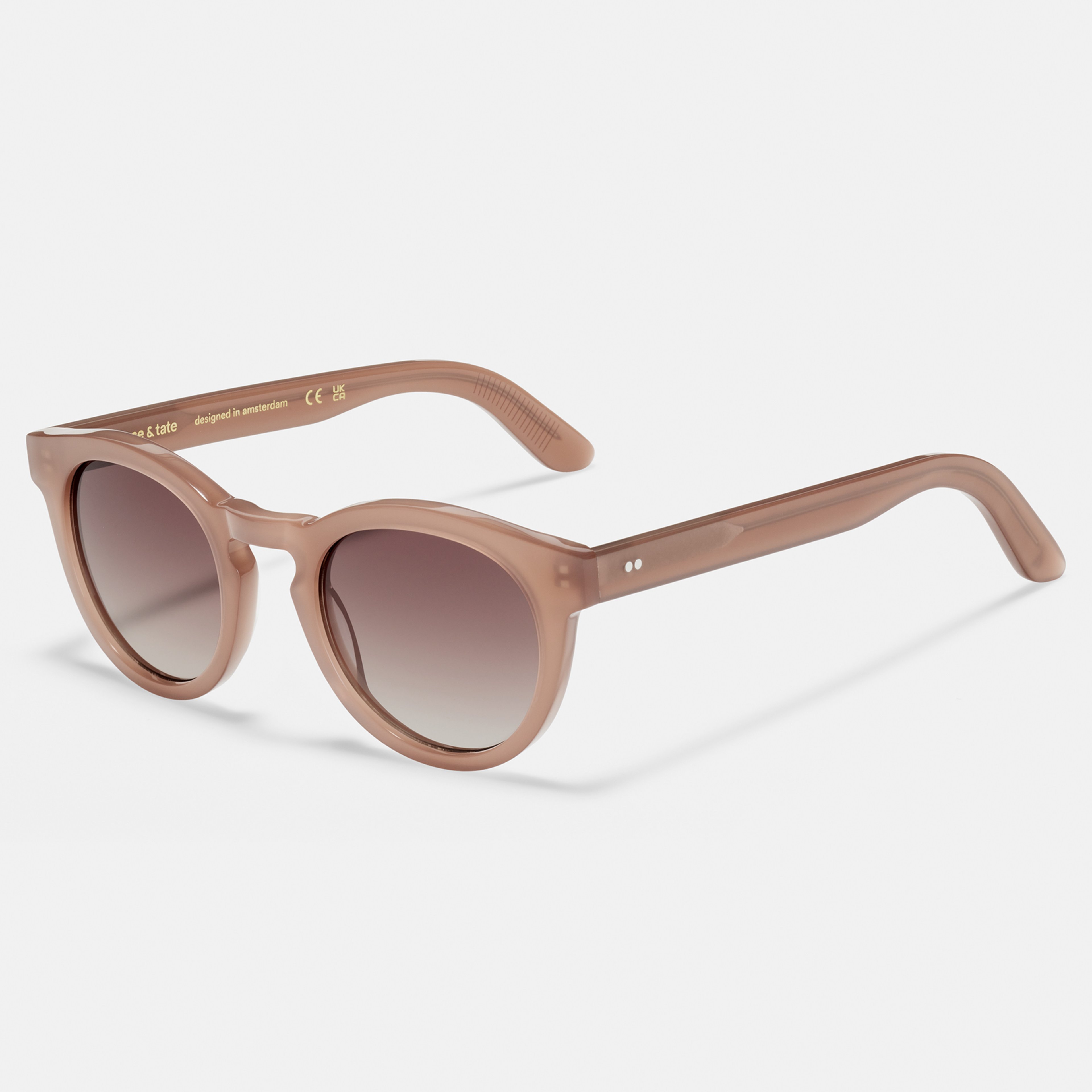 Ace & Tate Sonnenbrillen | Rund Acetat in Beige, Braun