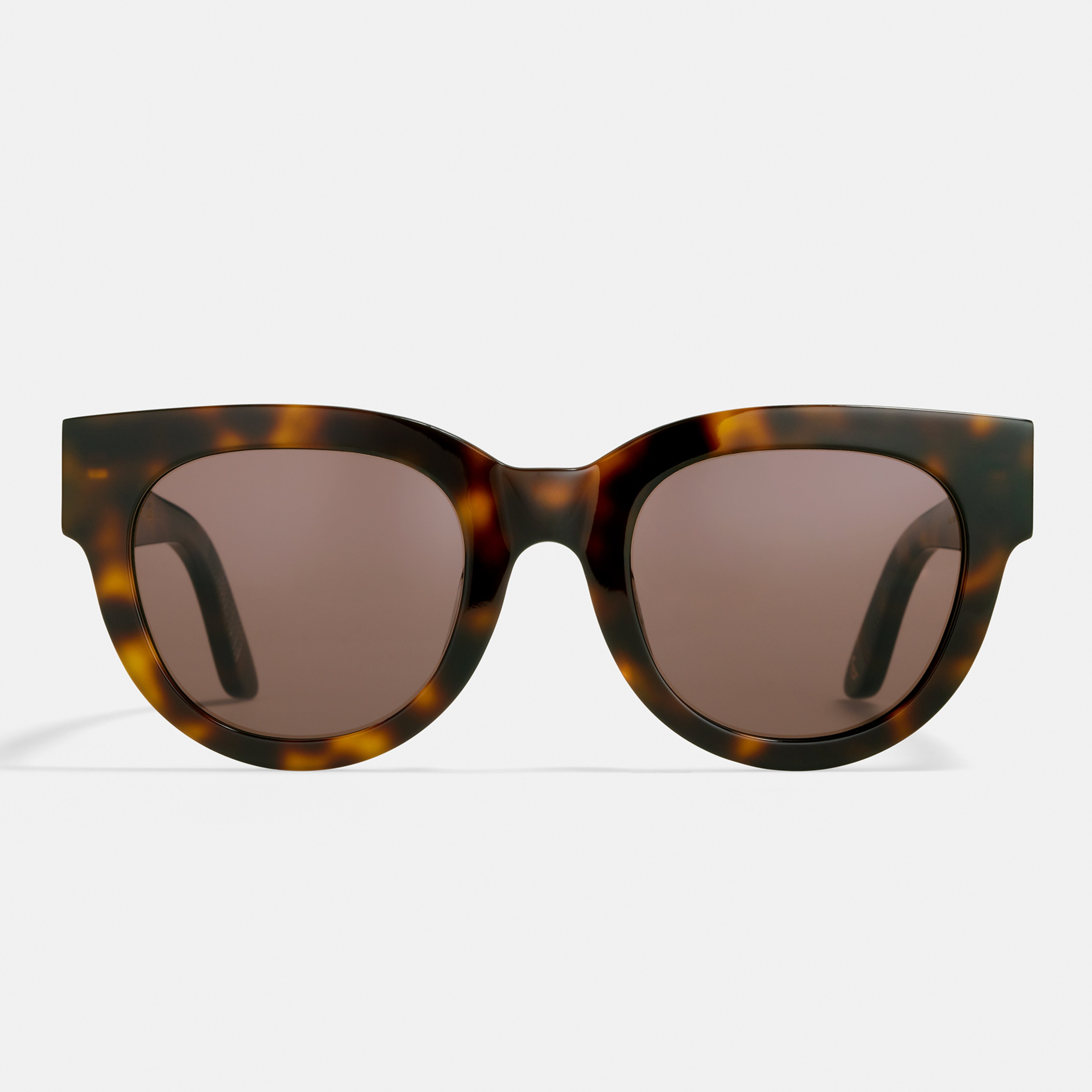Ace & Tate Sunglasses | Round Acetate in Black, Brown