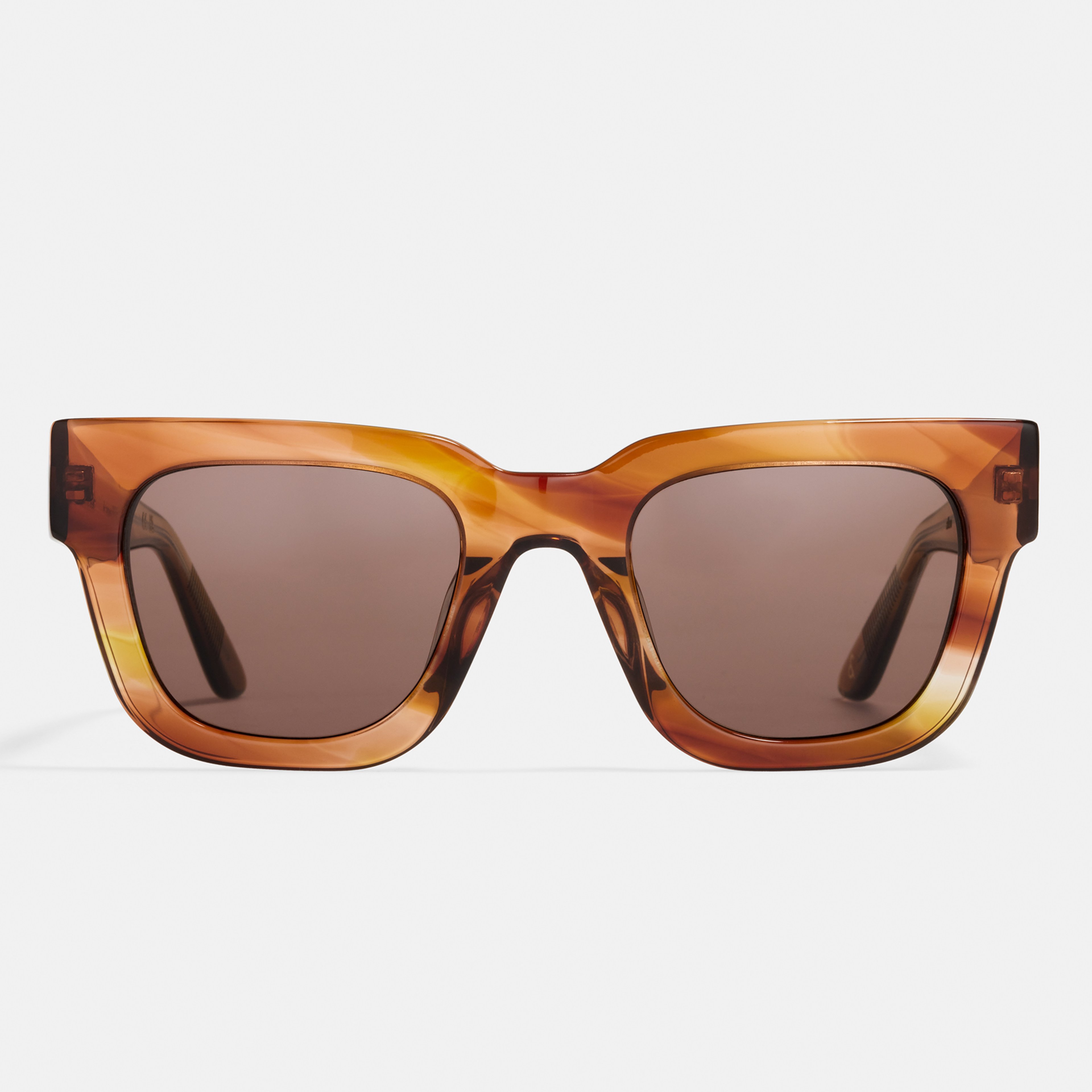 Ace & Tate Sunglasses | Square Acetate in Brown, Red