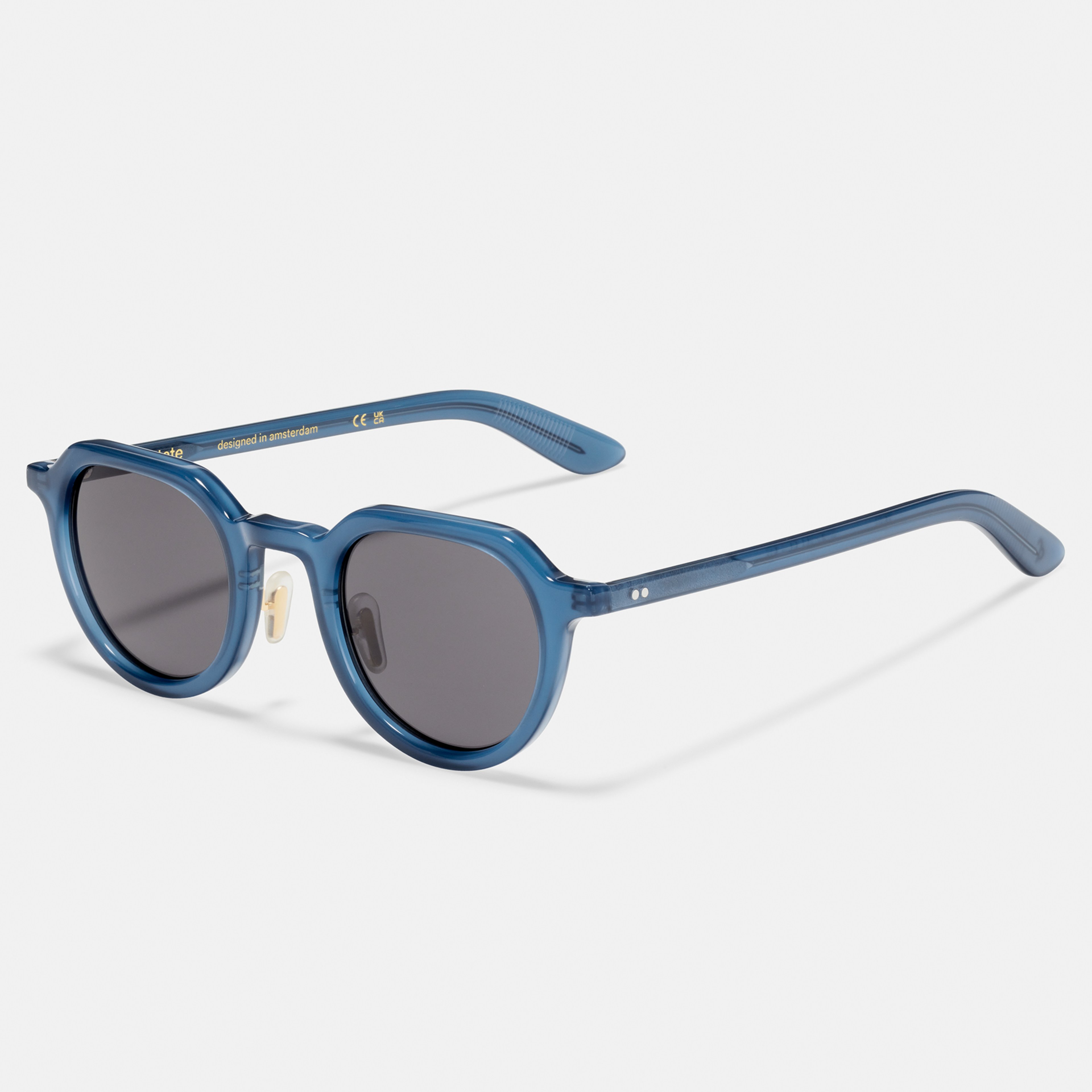 Ace & Tate Sunglasses | Round Acetate in Blue