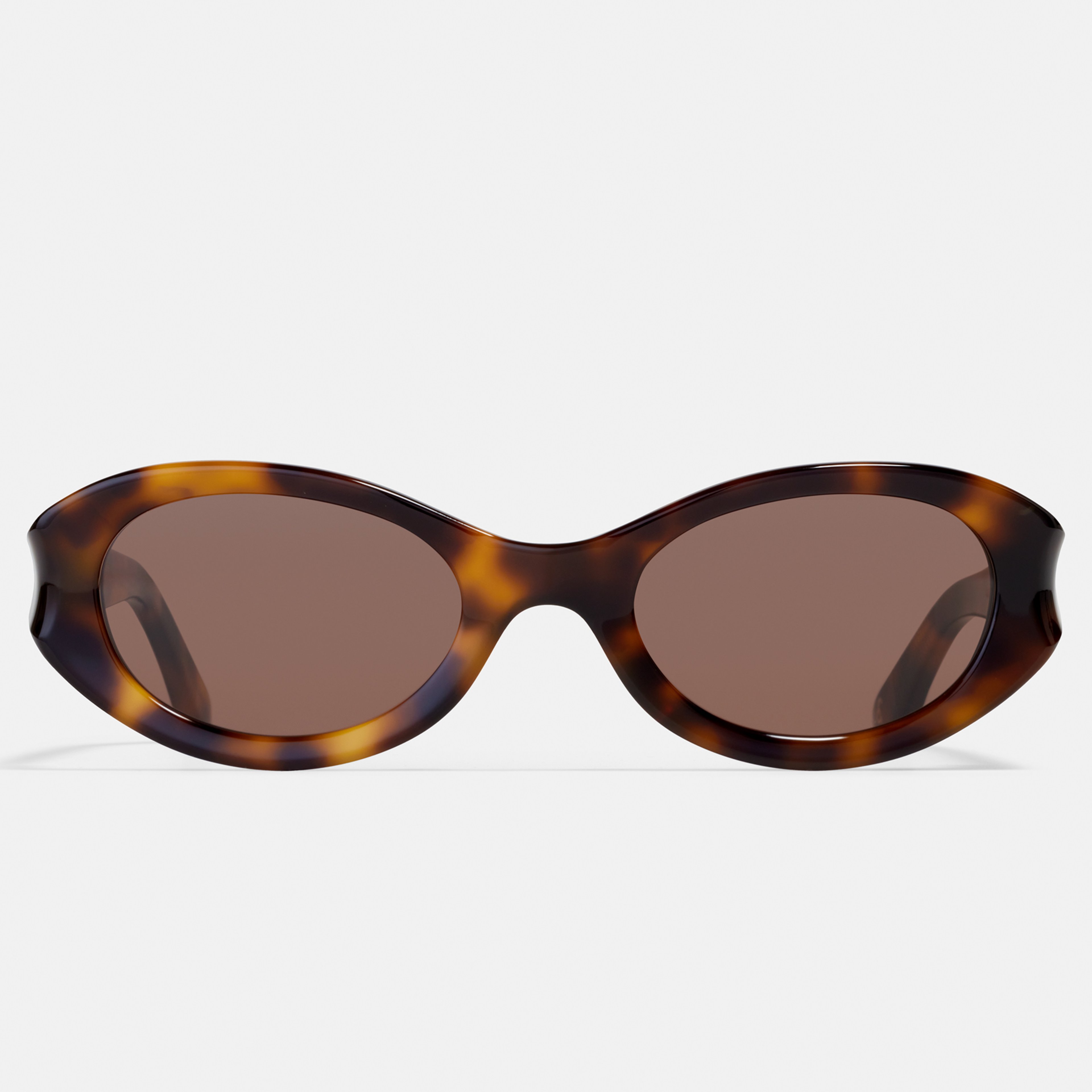Ace & Tate Sunglasses | Oval Acetate in Black, Brown