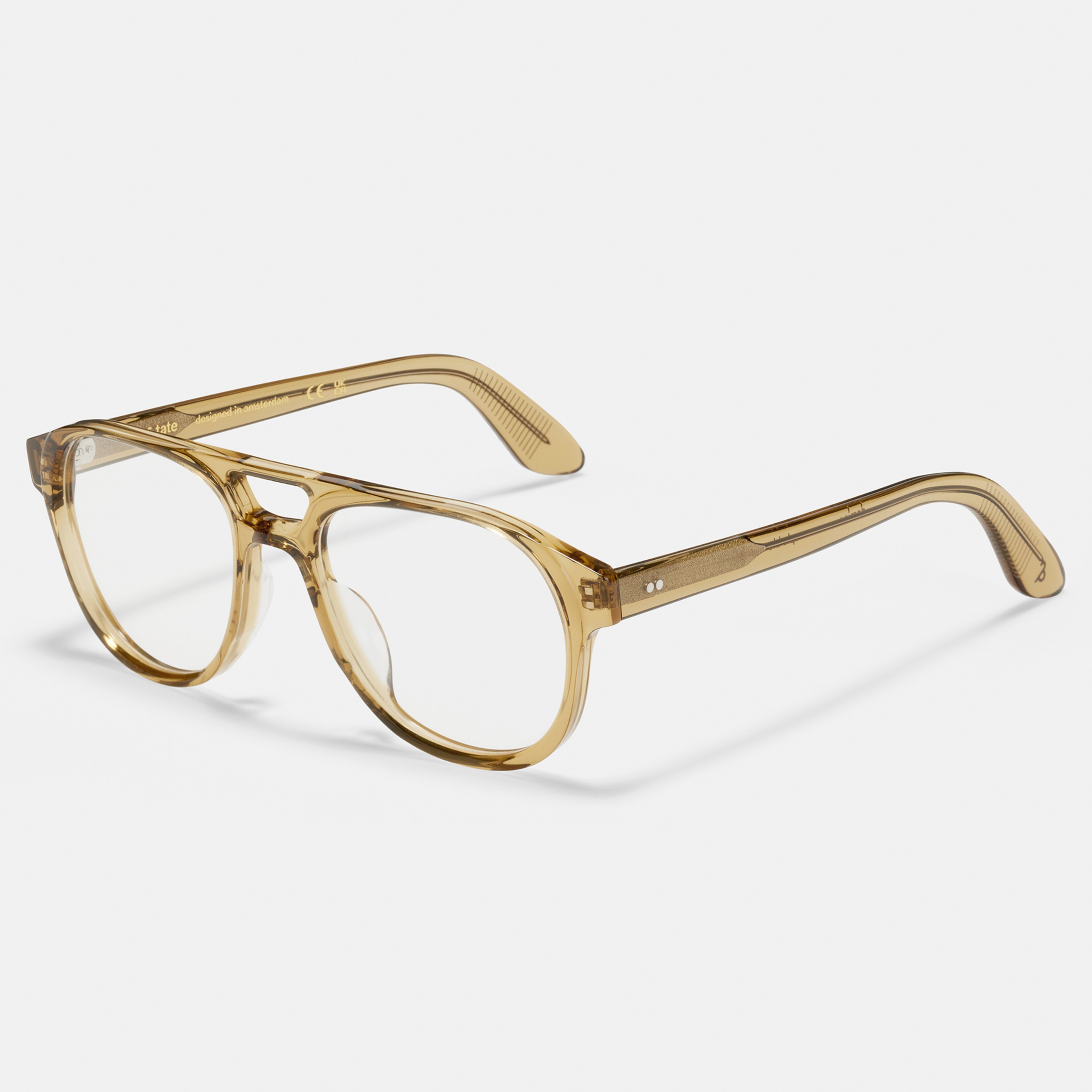 Ace & Tate Glasses | Oval Acetate in Yellow