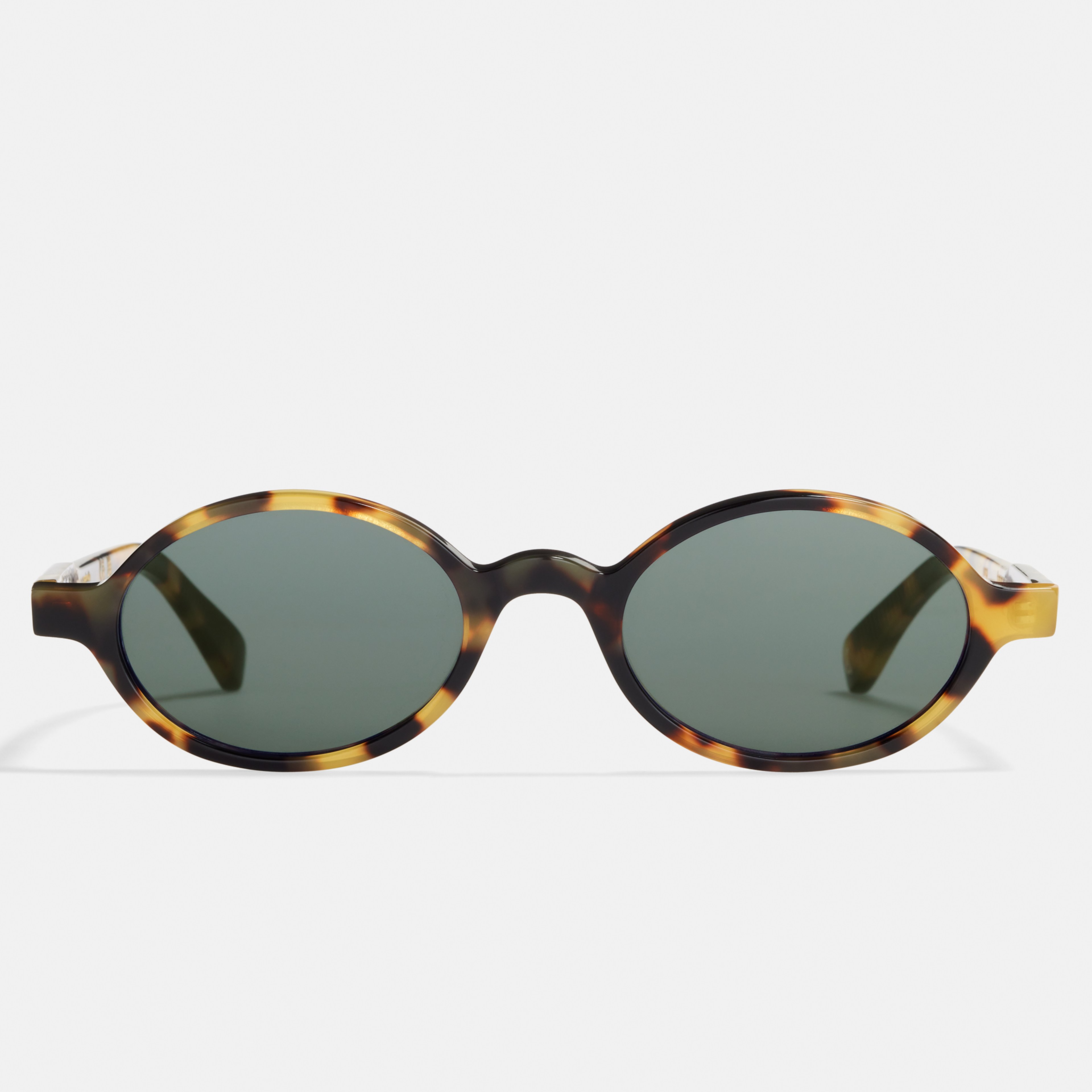 Ace & Tate Sunglasses | Round Acetate in Brown, Yellow