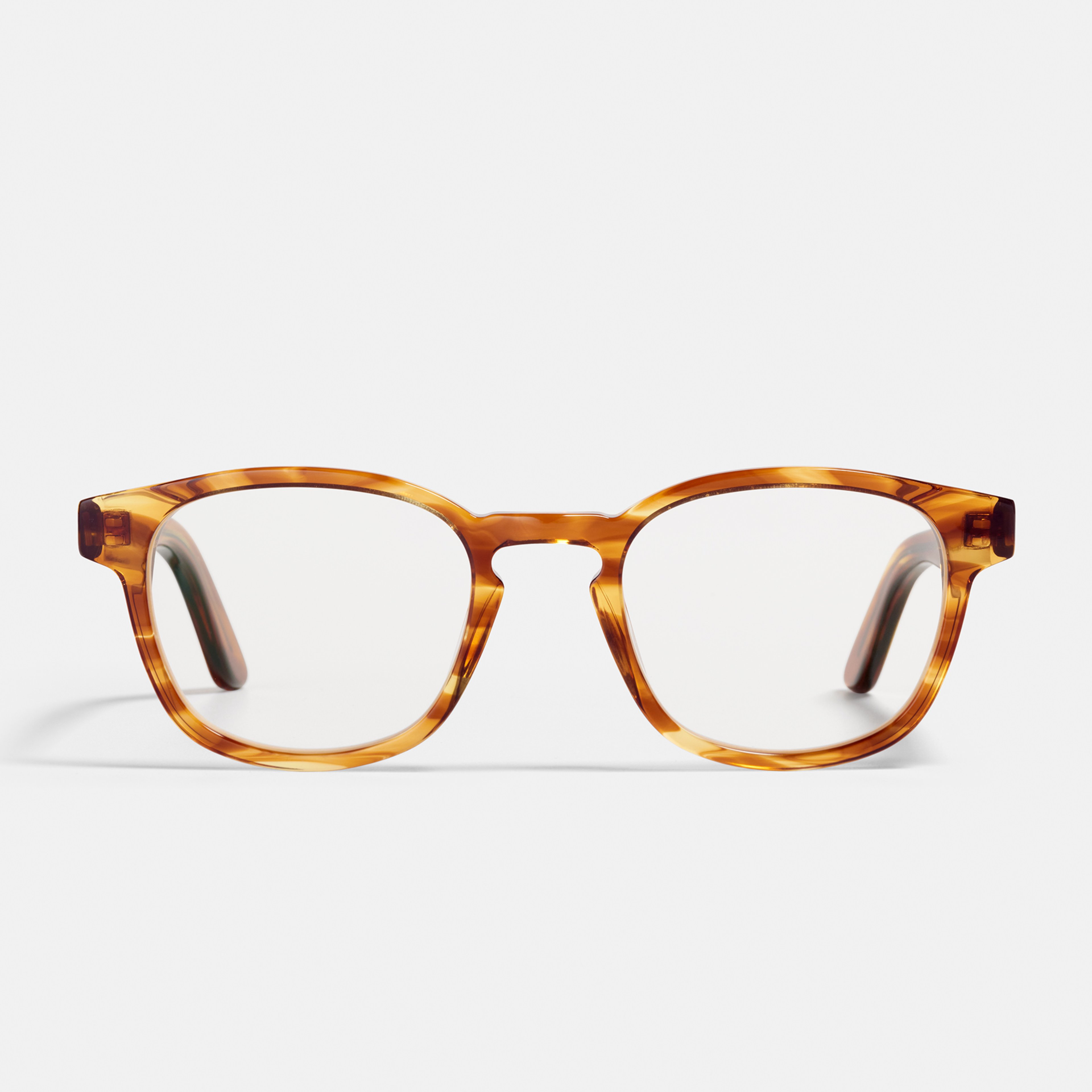 Ace & Tate Brillen | Quadratisch Acetat in Braun, Orange