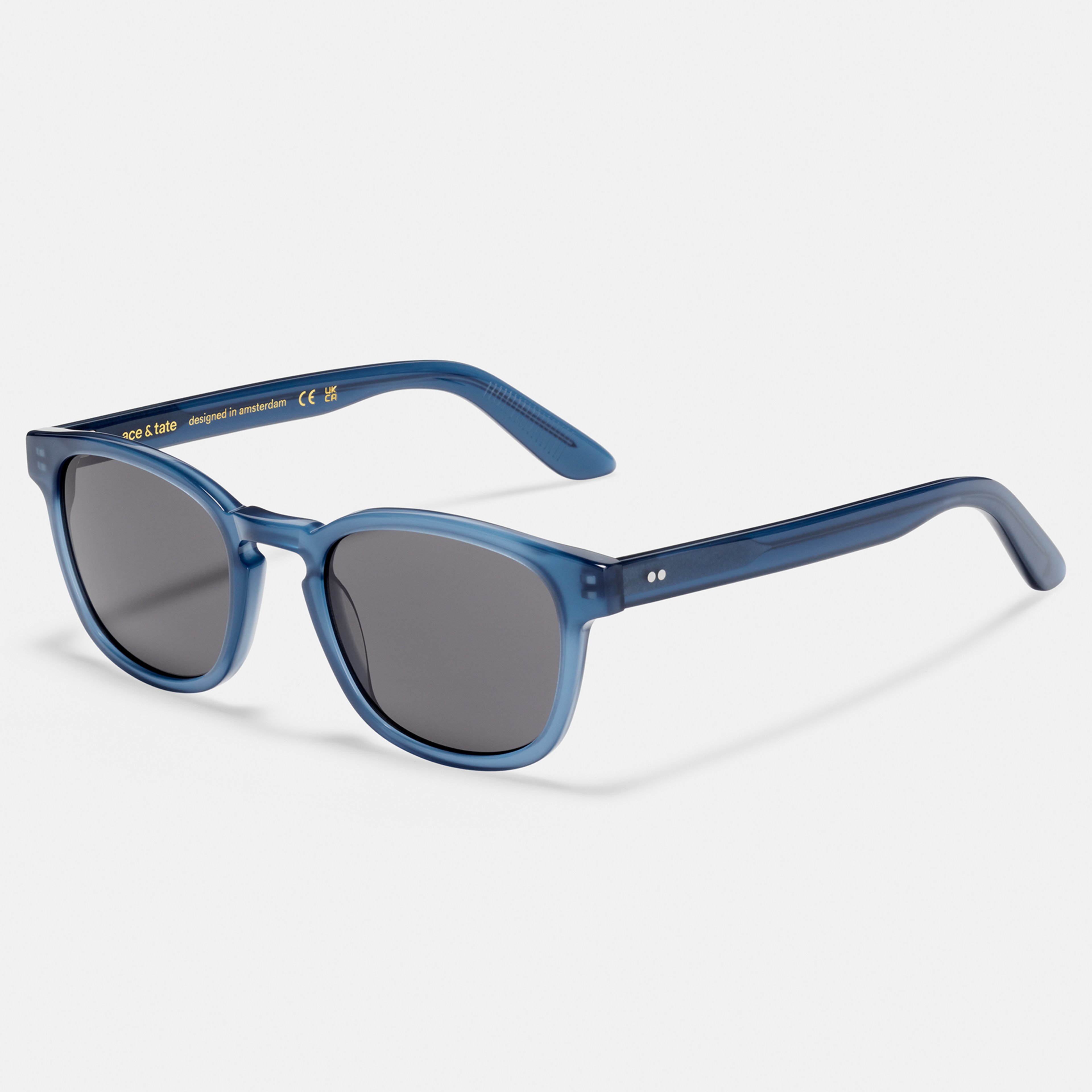 Ace & Tate Solaires | Carrée Acétate in Bleu