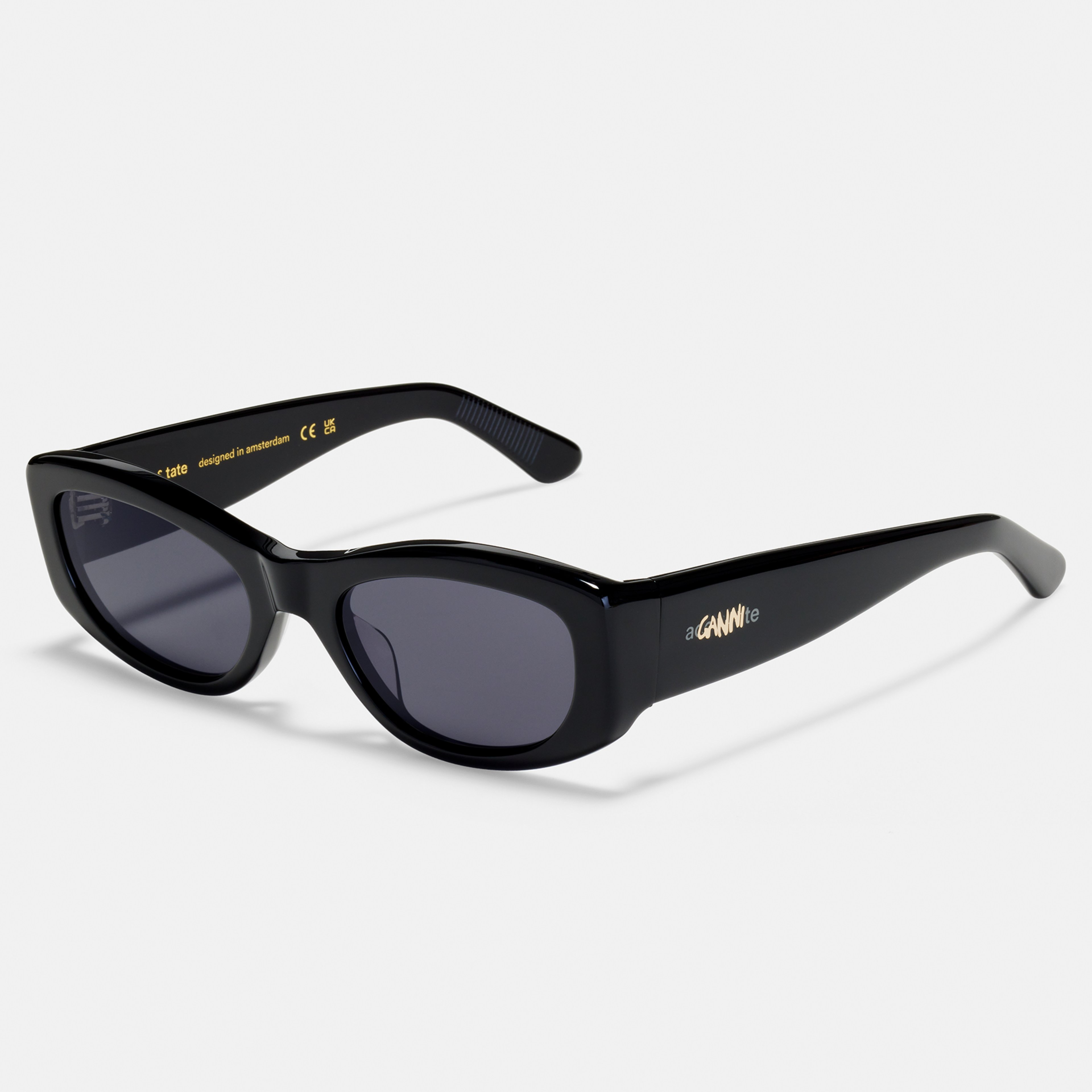 Ace & Tate Sonnenbrillen | Rechteckig Acetat in Schwarz