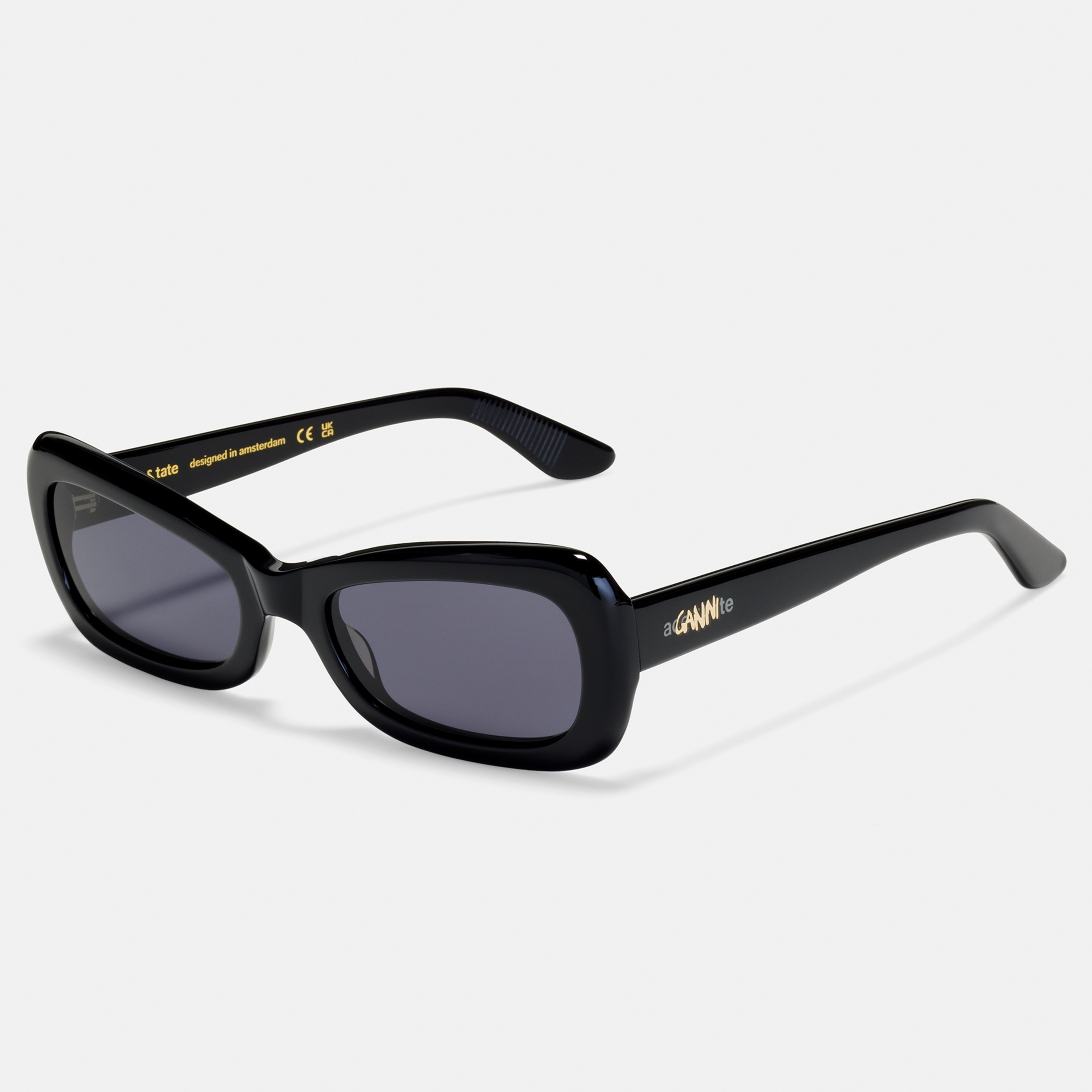 Ace & Tate Sonnenbrillen | Oval Acetat in Schwarz
