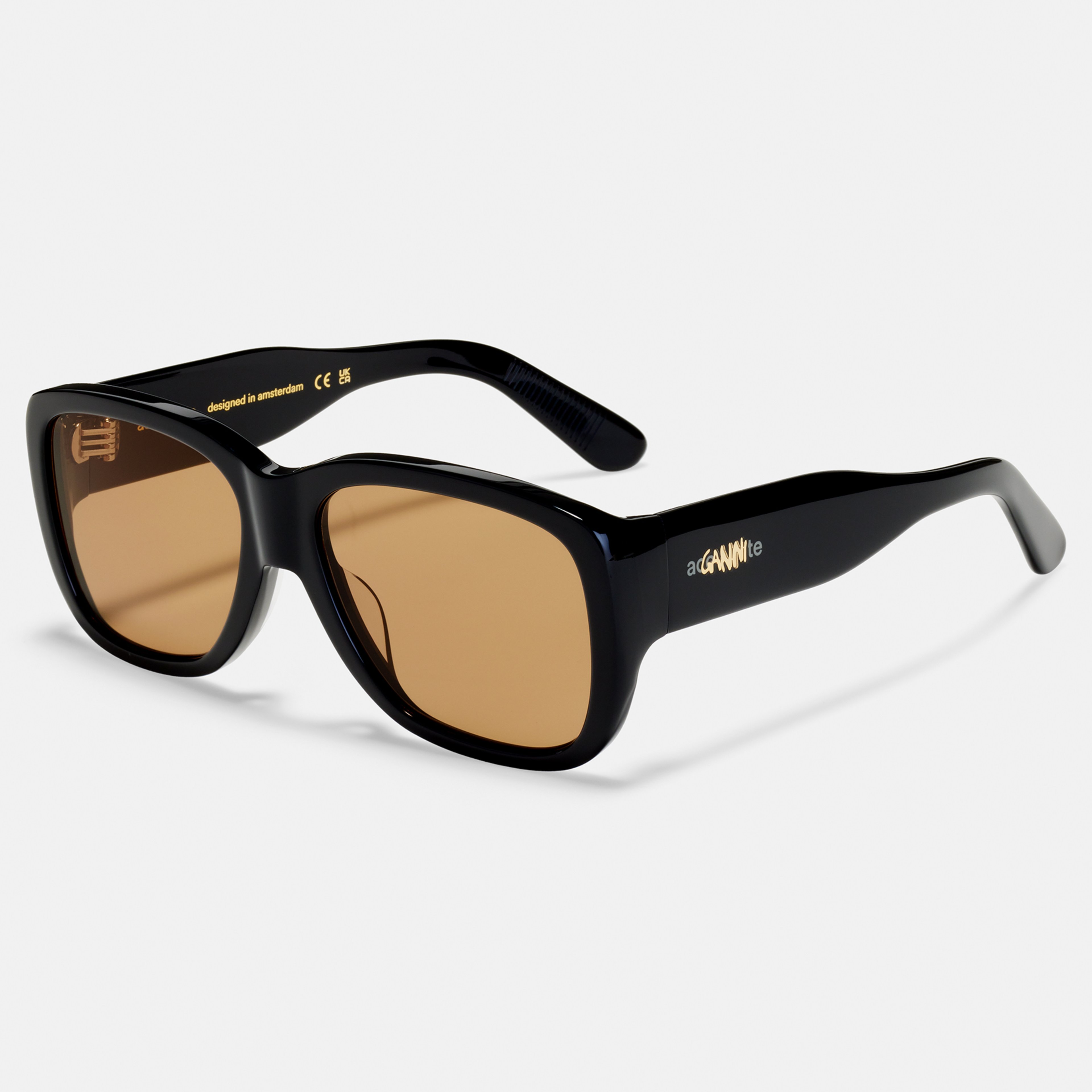 Ace & Tate Sonnenbrillen | Quadratisch Acetat in Schwarz