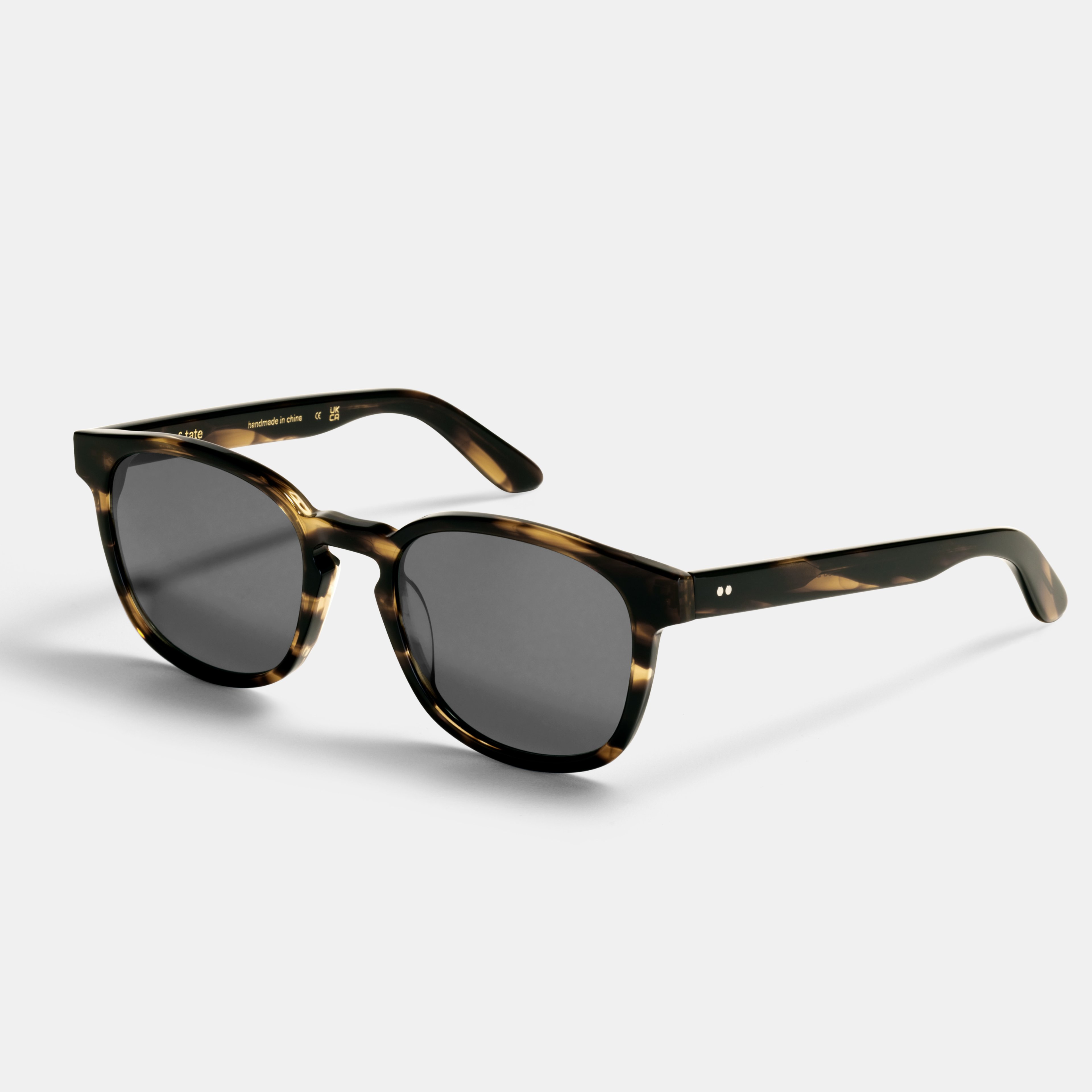 Ace & Tate Sonnenbrillen | Quadratisch Acetat in Braun, Orange