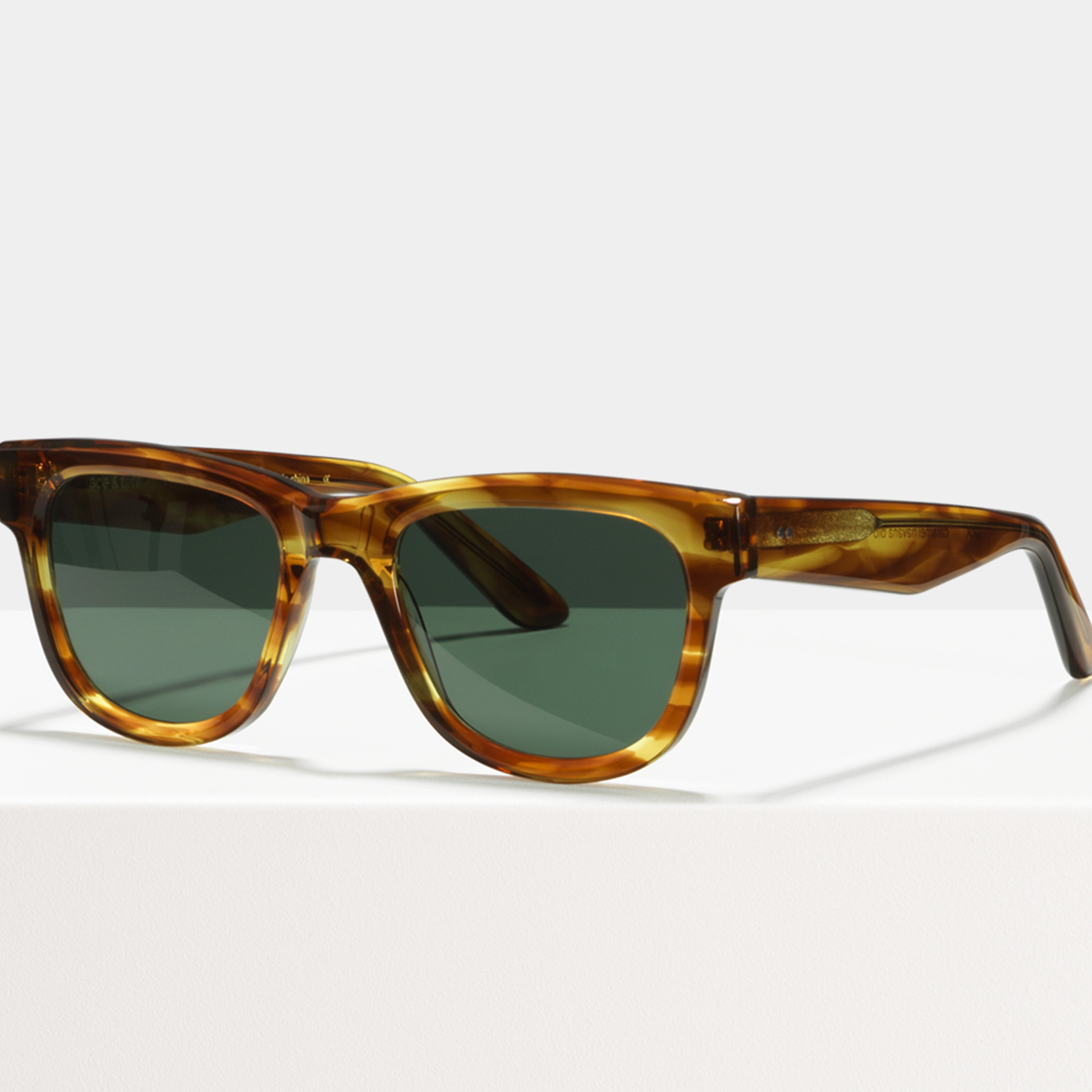 Ace & Tate Sunglasses | Rectangle Acetate in Brown, Orange
