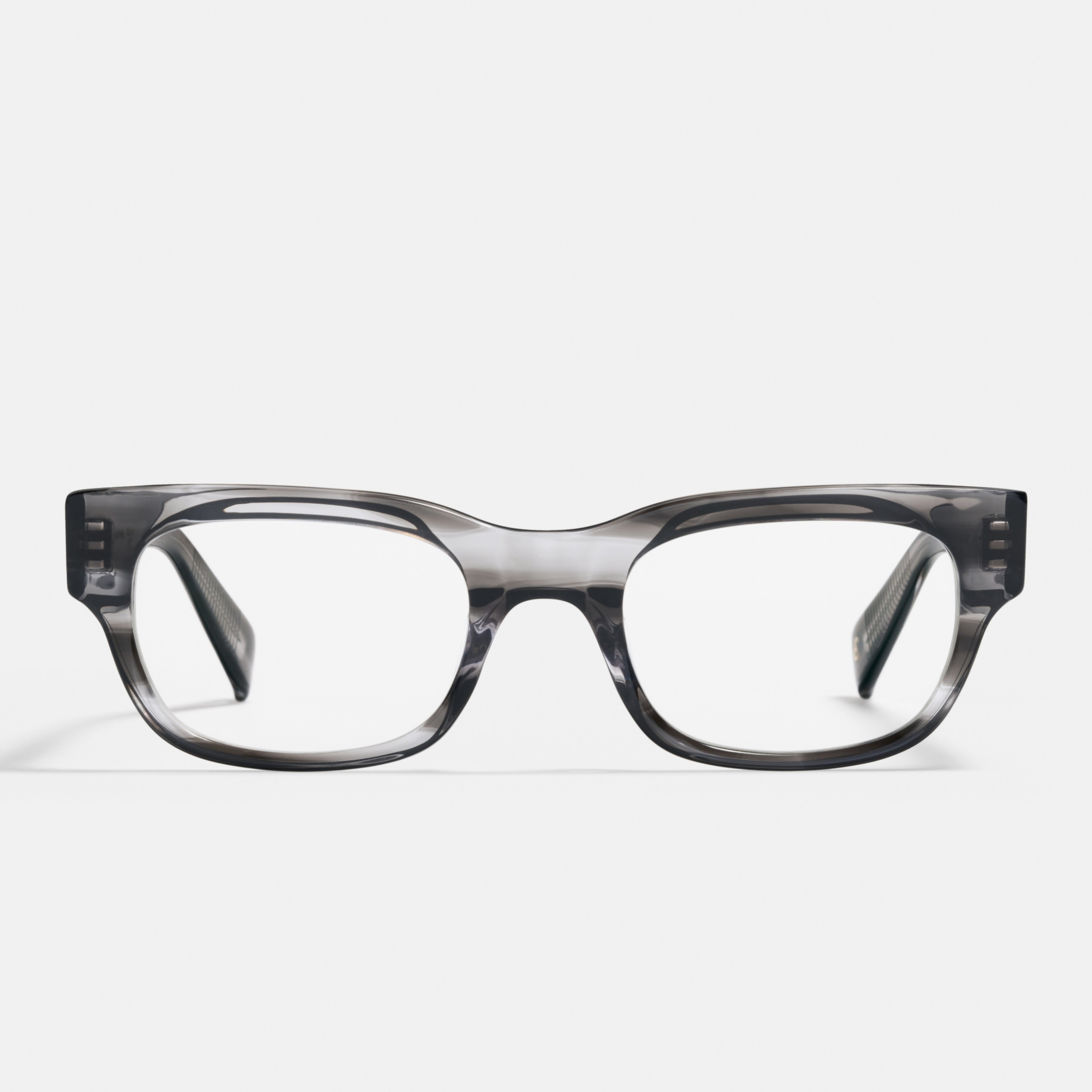 Ace & Tate Glasses | Rectangle Acetate in Clear, Grey