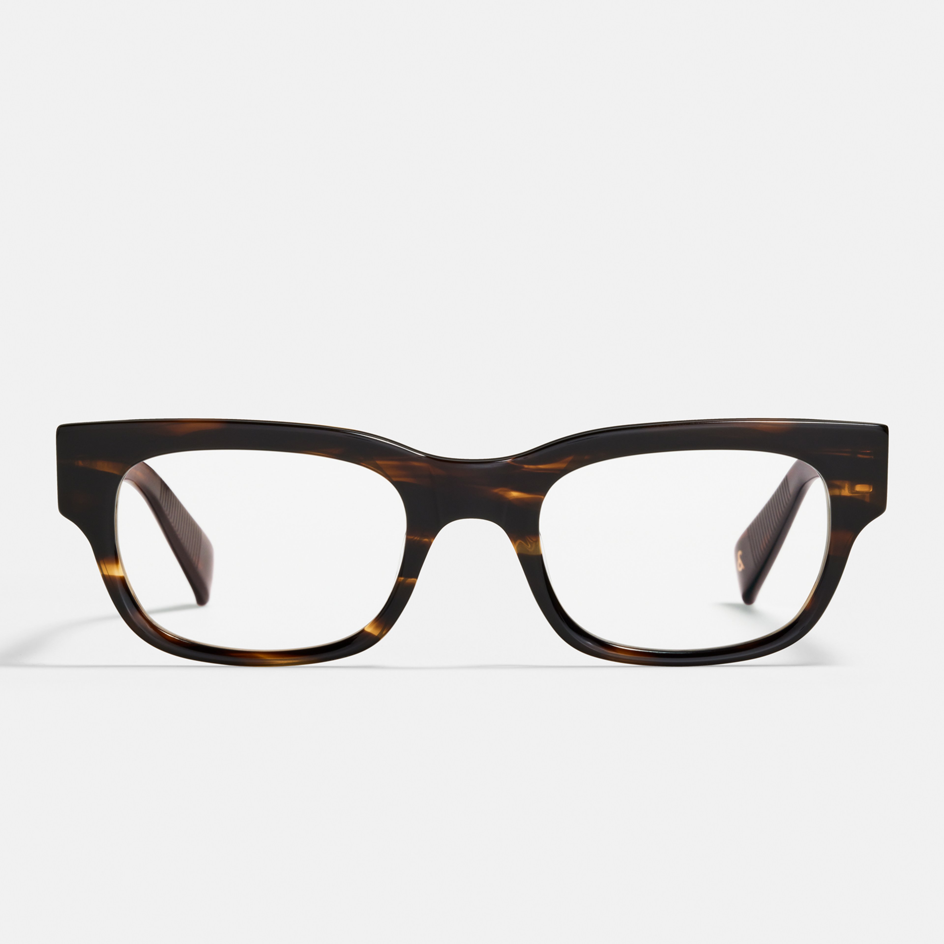 Ace & Tate Optiques | Rectangulaire Acétate in Marron, Orange