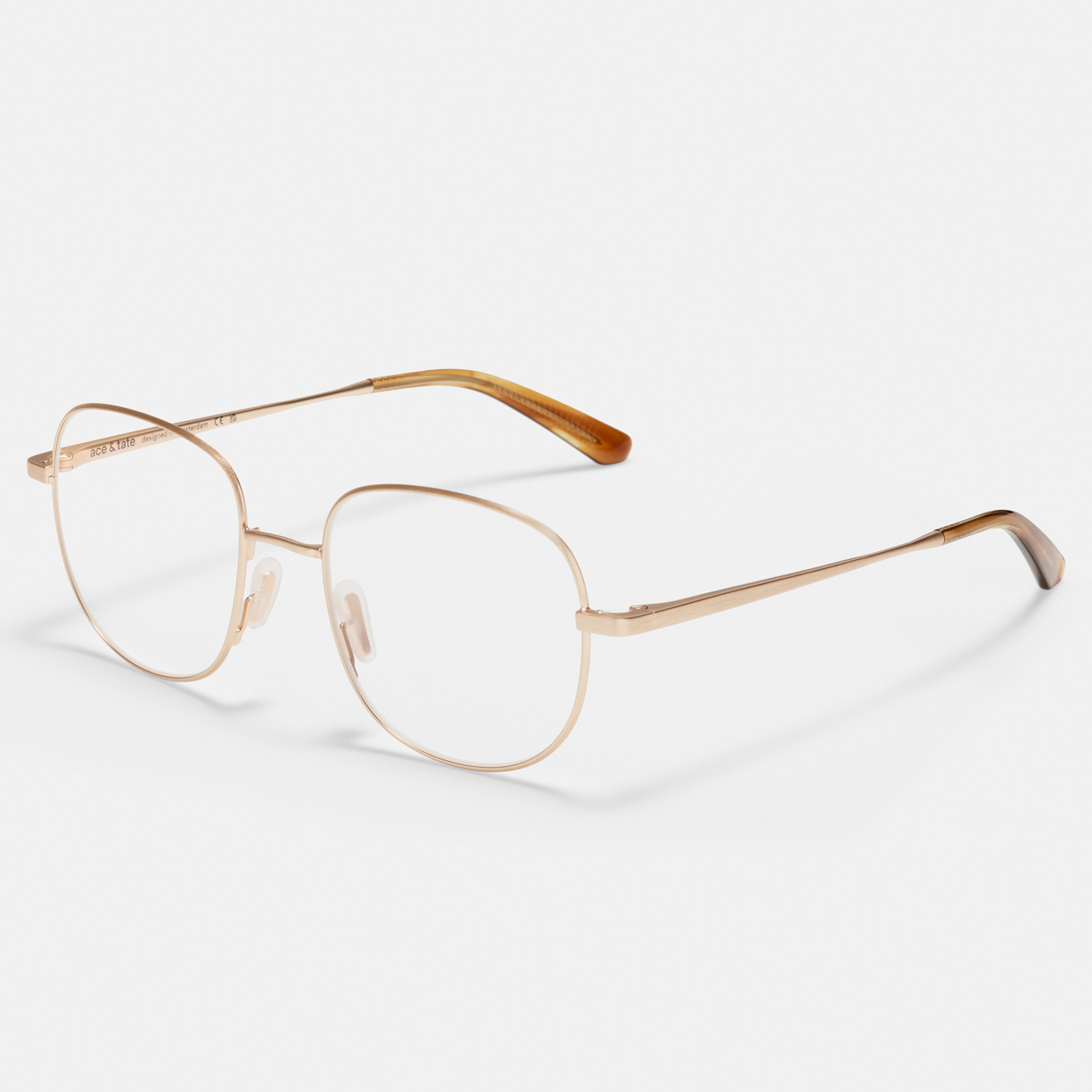 Ace & Tate Glasses | Round Metal in Gold