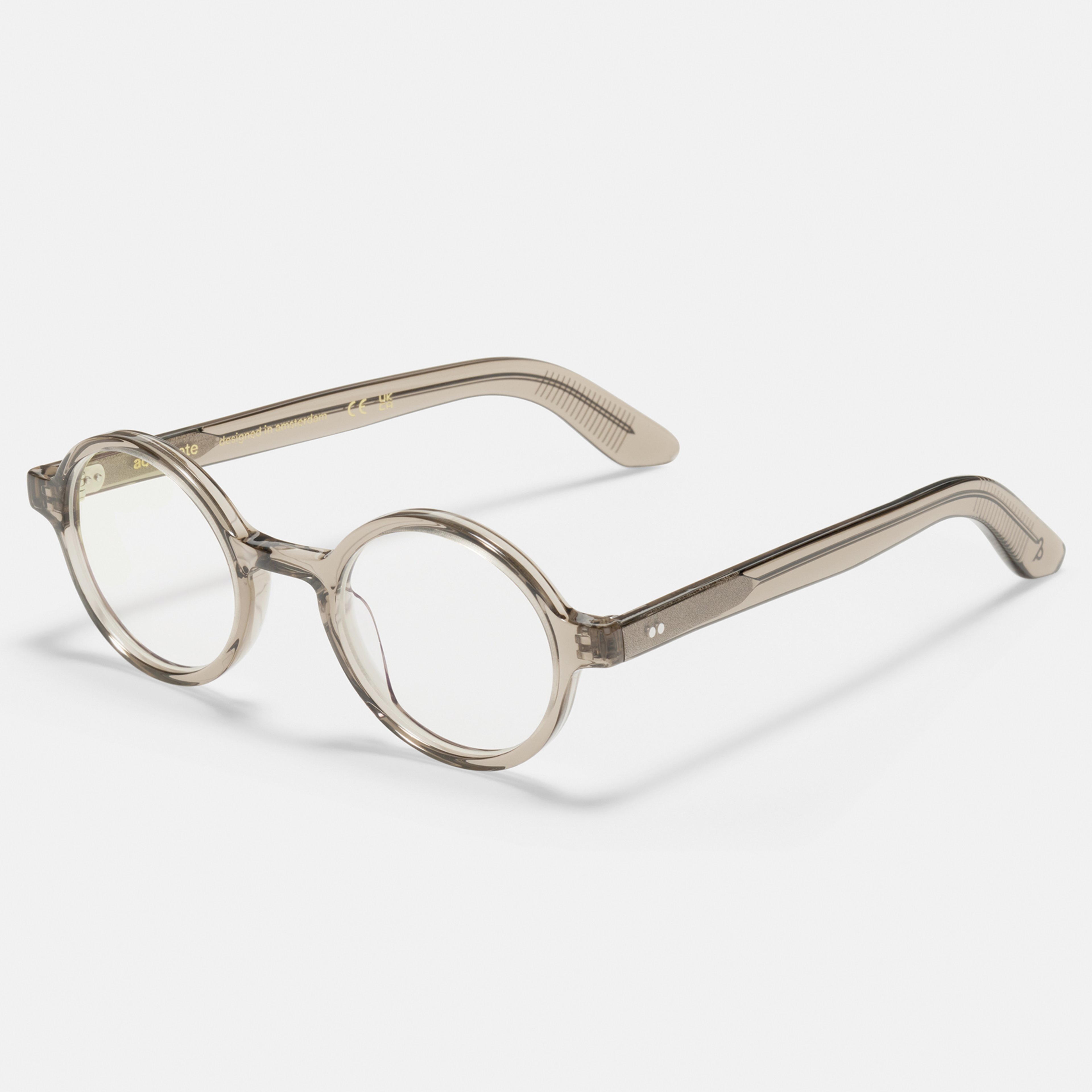 Ace & Tate Brillen | Rund Acetat in Grau