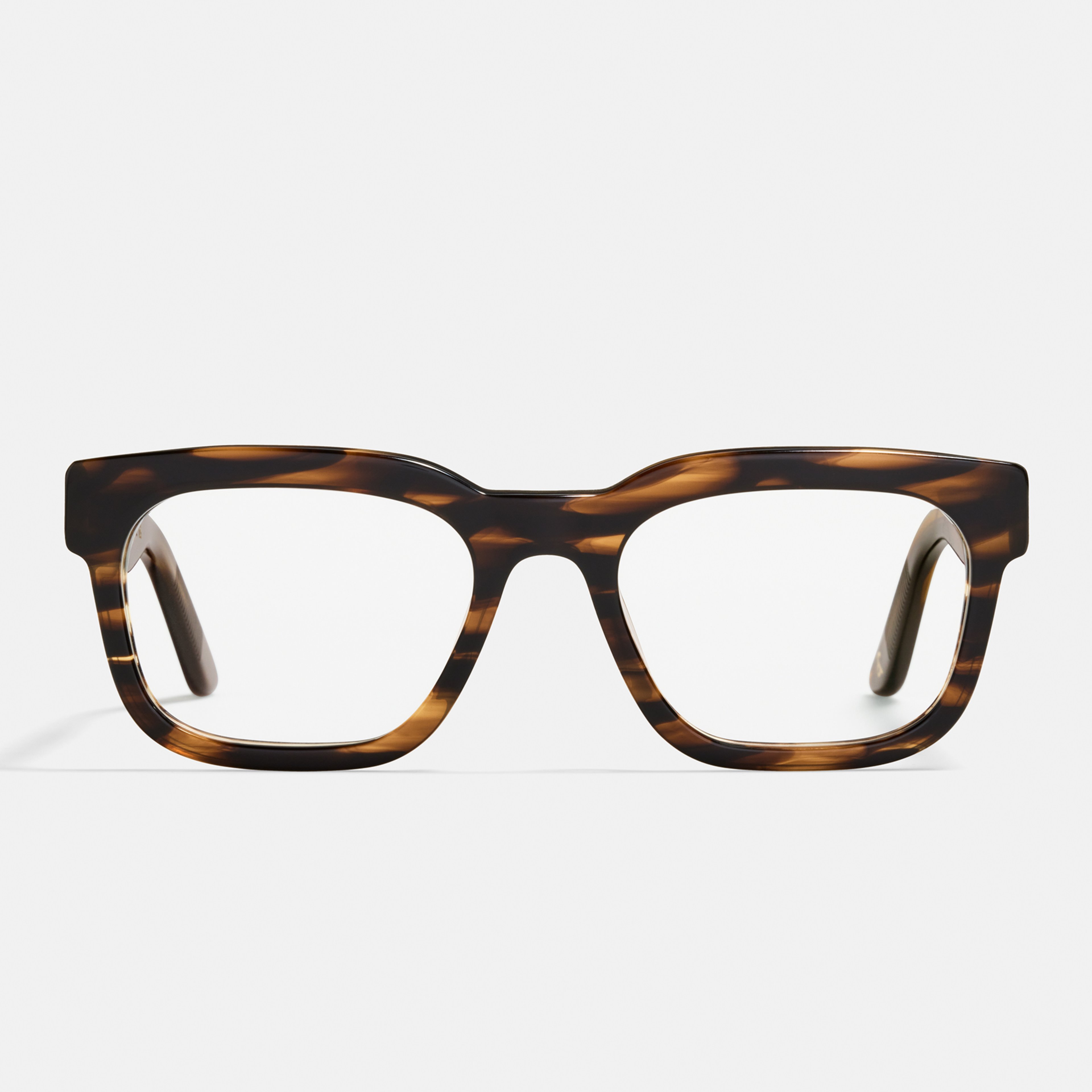 Ace & Tate Glasses | Rectangle Acetate in Brown, Orange