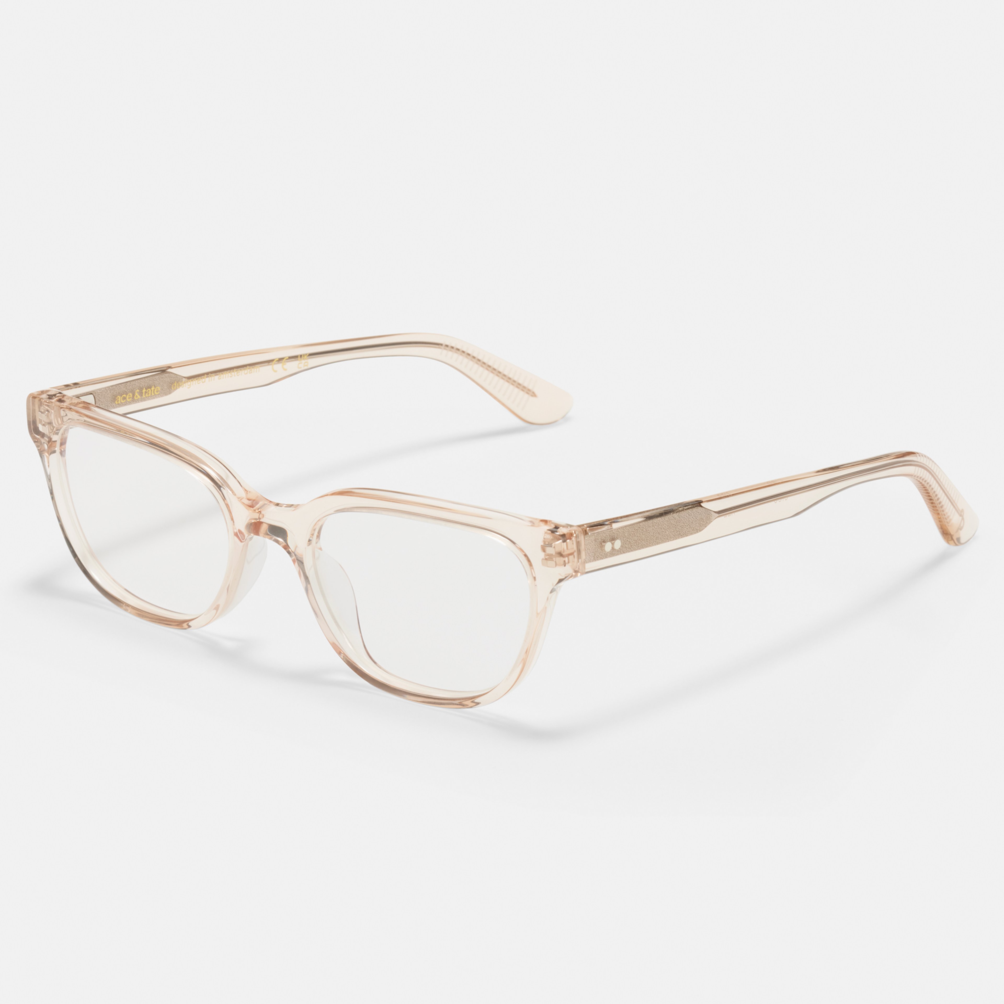 Ace & Tate Glasses | Rectangle Acetate in Clear