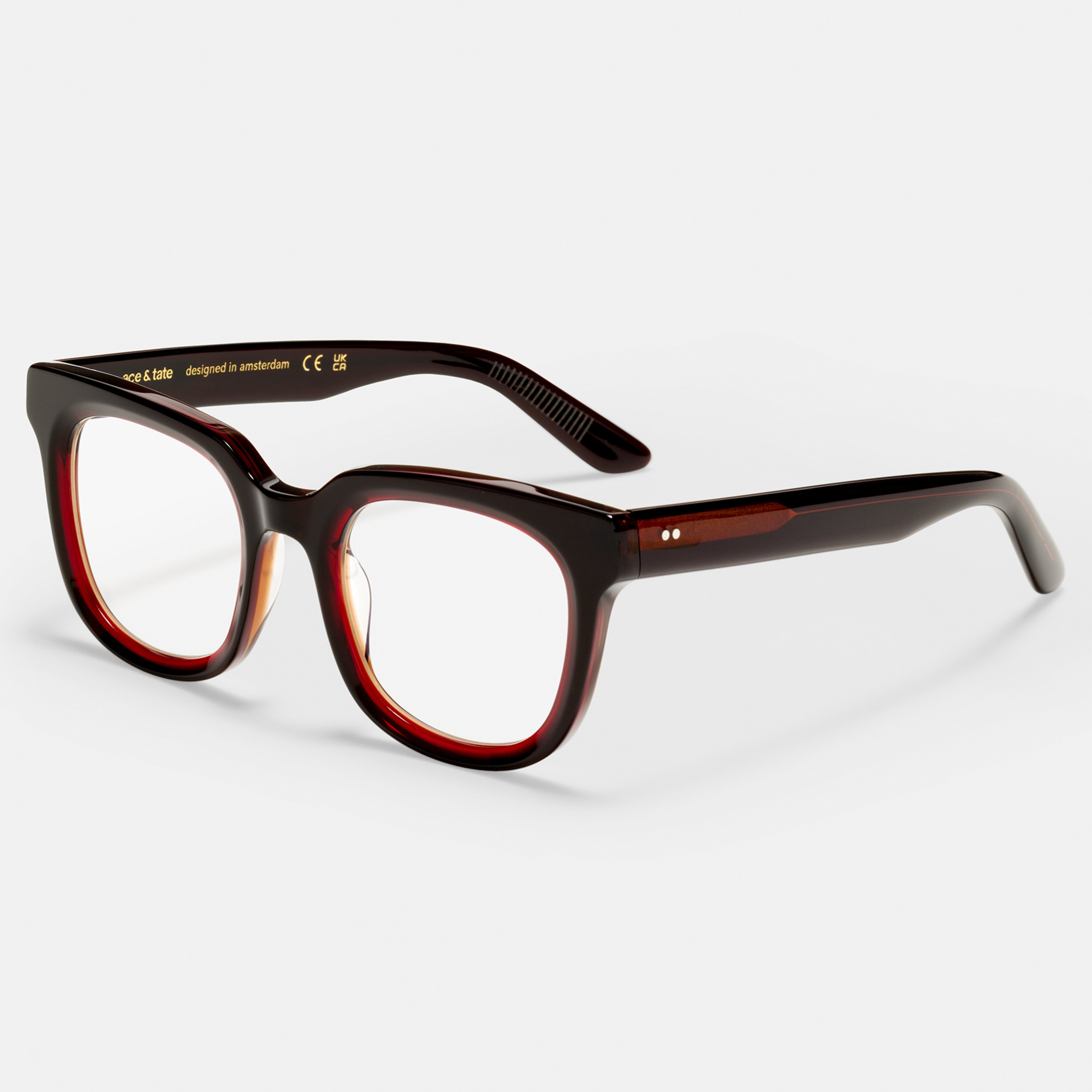 Ace & Tate Optiques | Ronde Acétate in Rouge