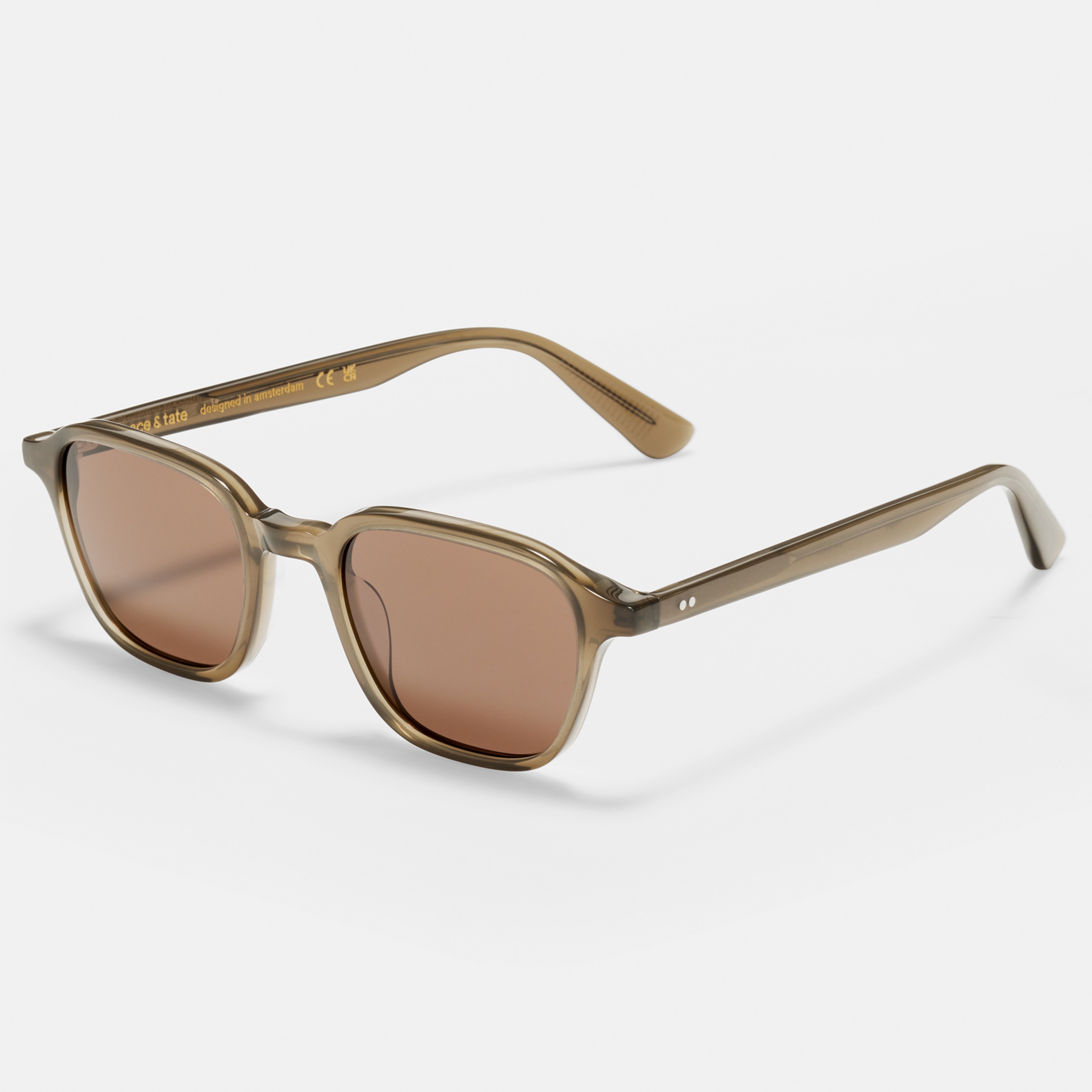 Ace & Tate Sunglasses | Square Acetate in Green