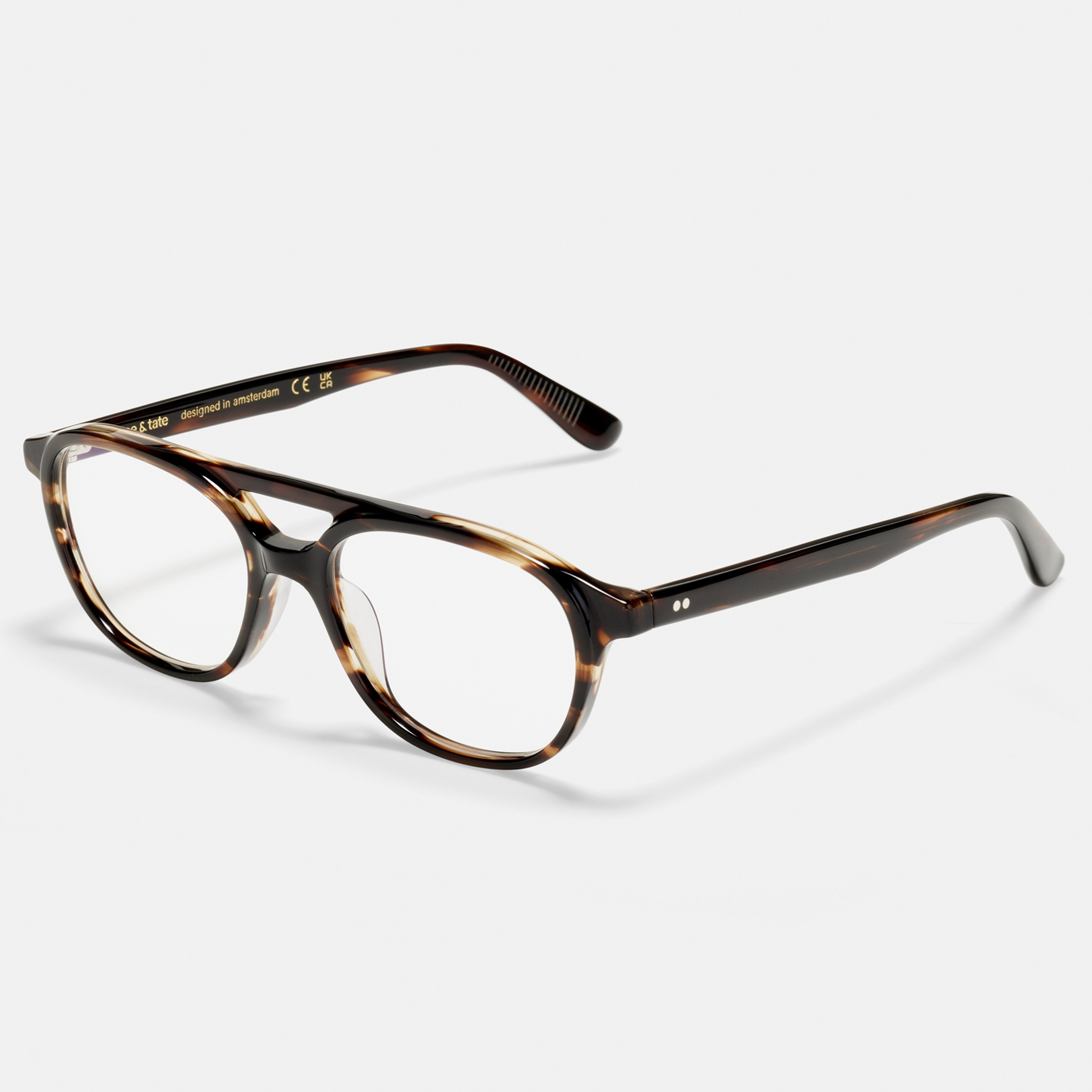 Ace & Tate Optiques | Ronde Acétate in Marron, Orange