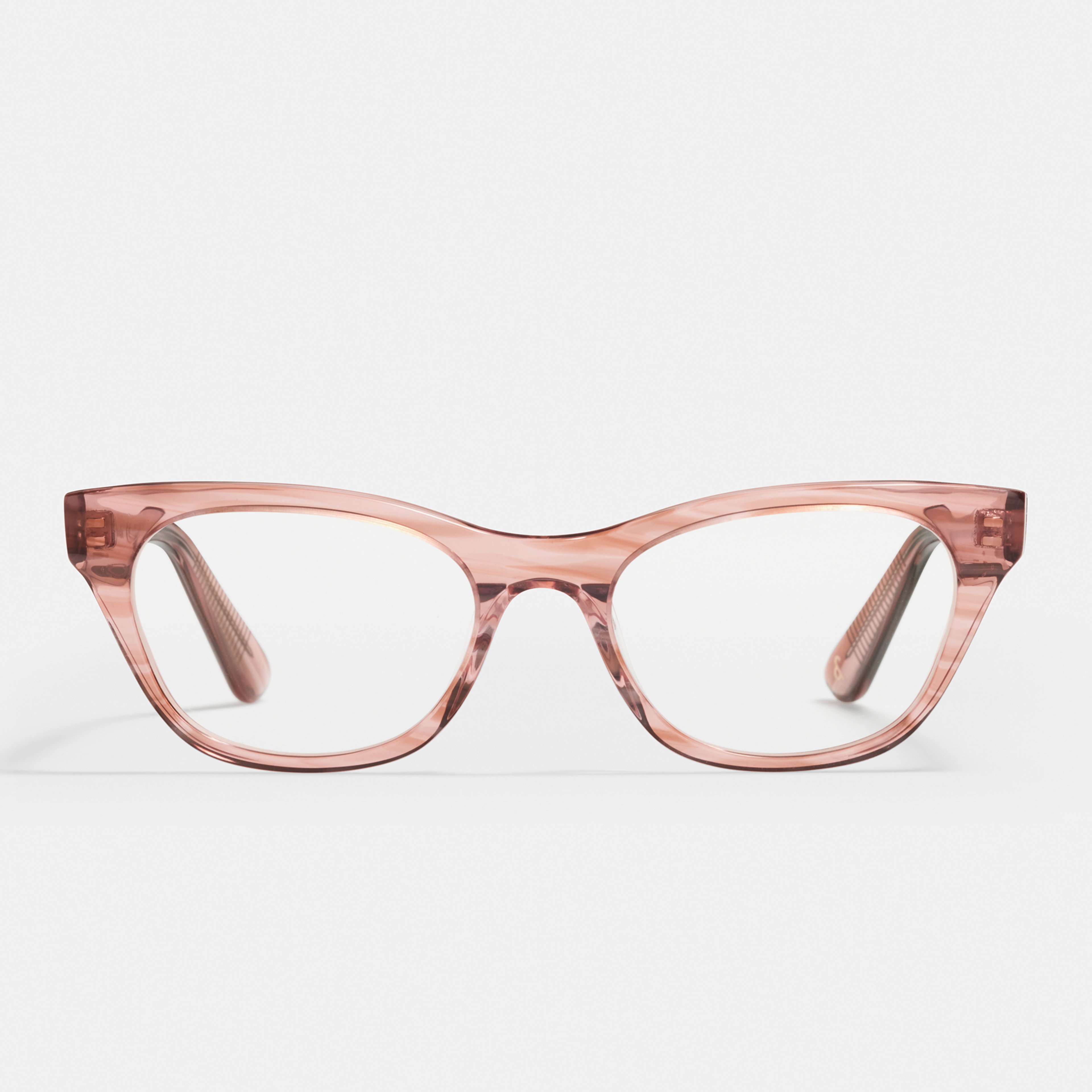 Ace & Tate Glasses | Round Acetate in Beige, Orange