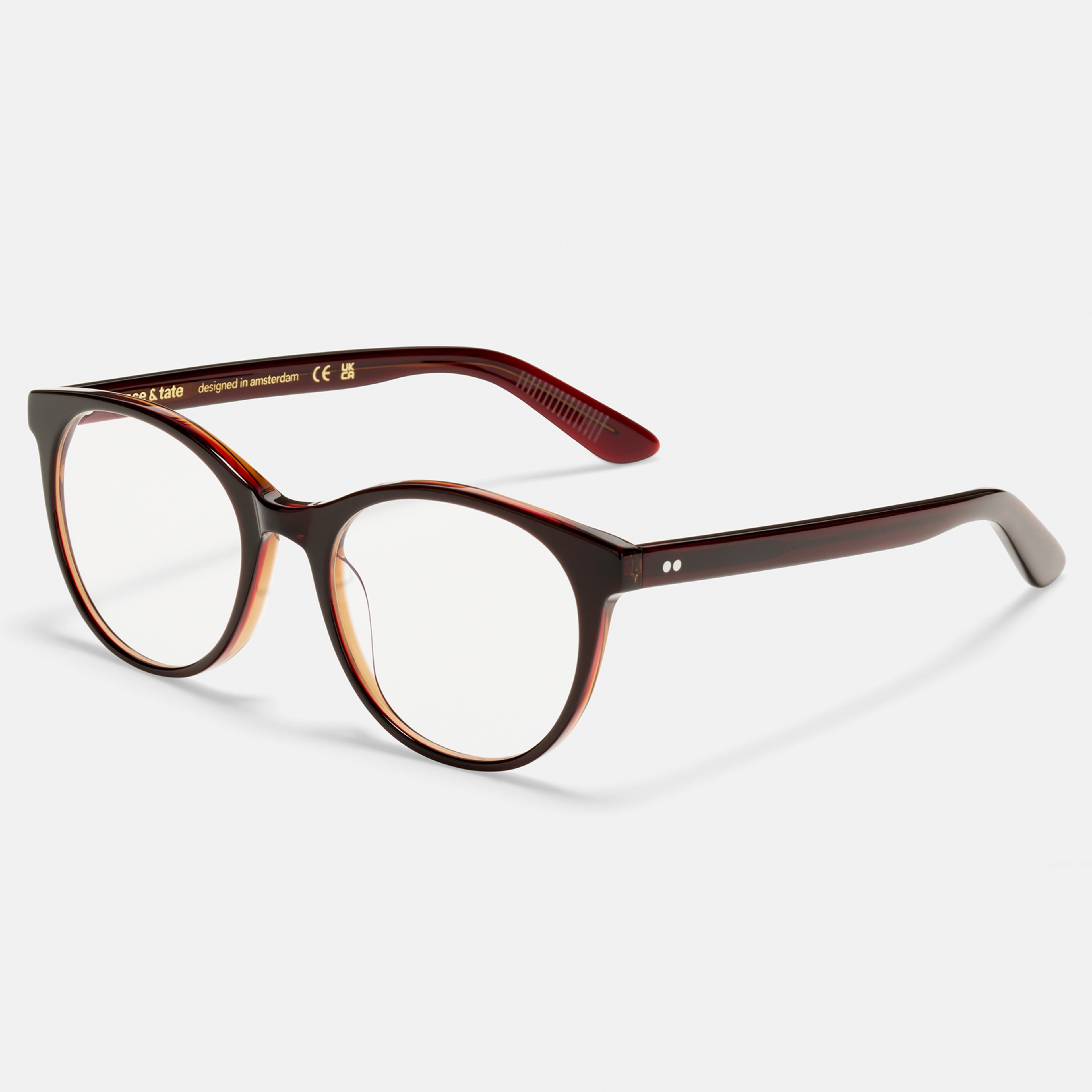 Ace & Tate Optiques | Ronde Acétate in Rouge