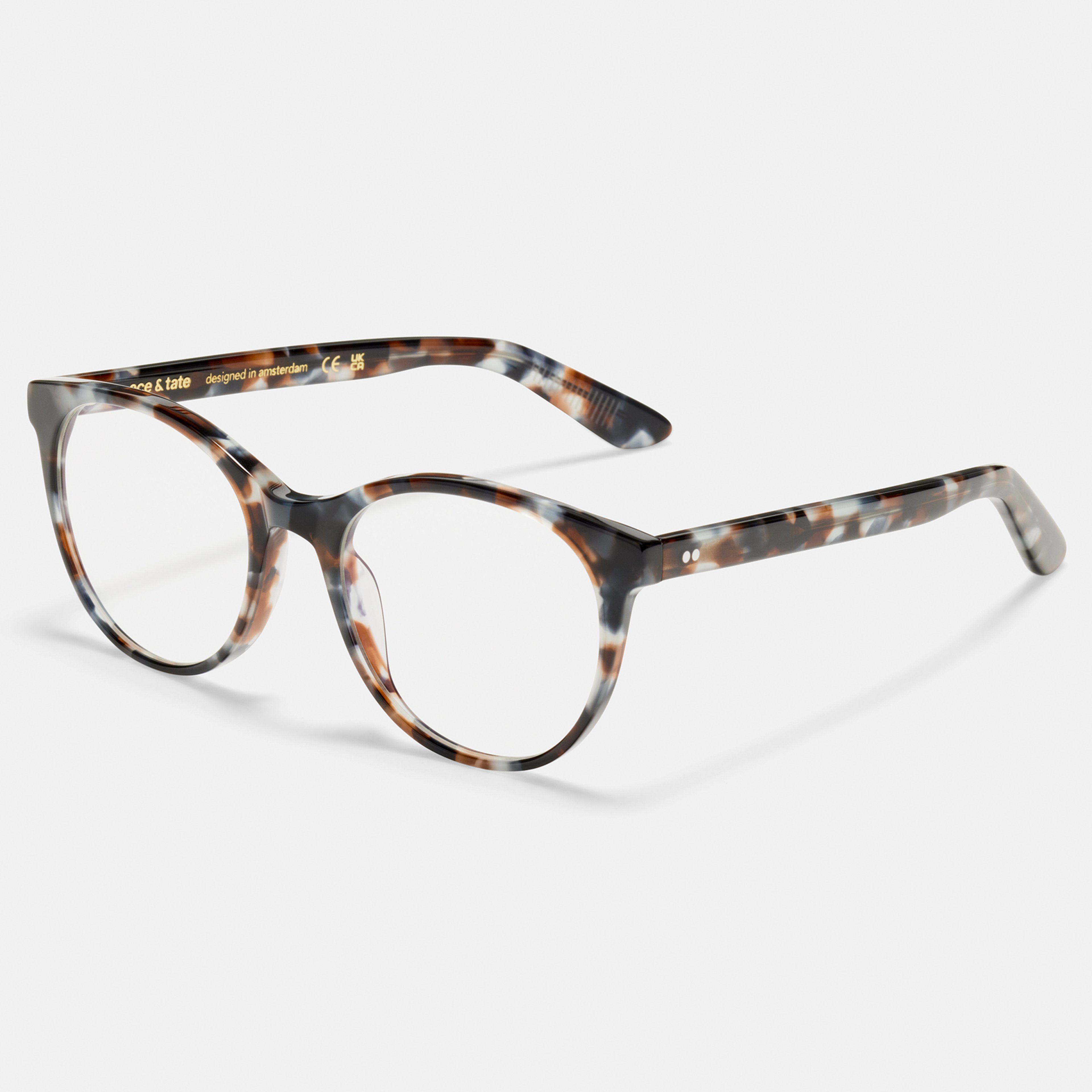 Ace & Tate Optiques | Ronde Acétate in Bleu, Gris, Rouge