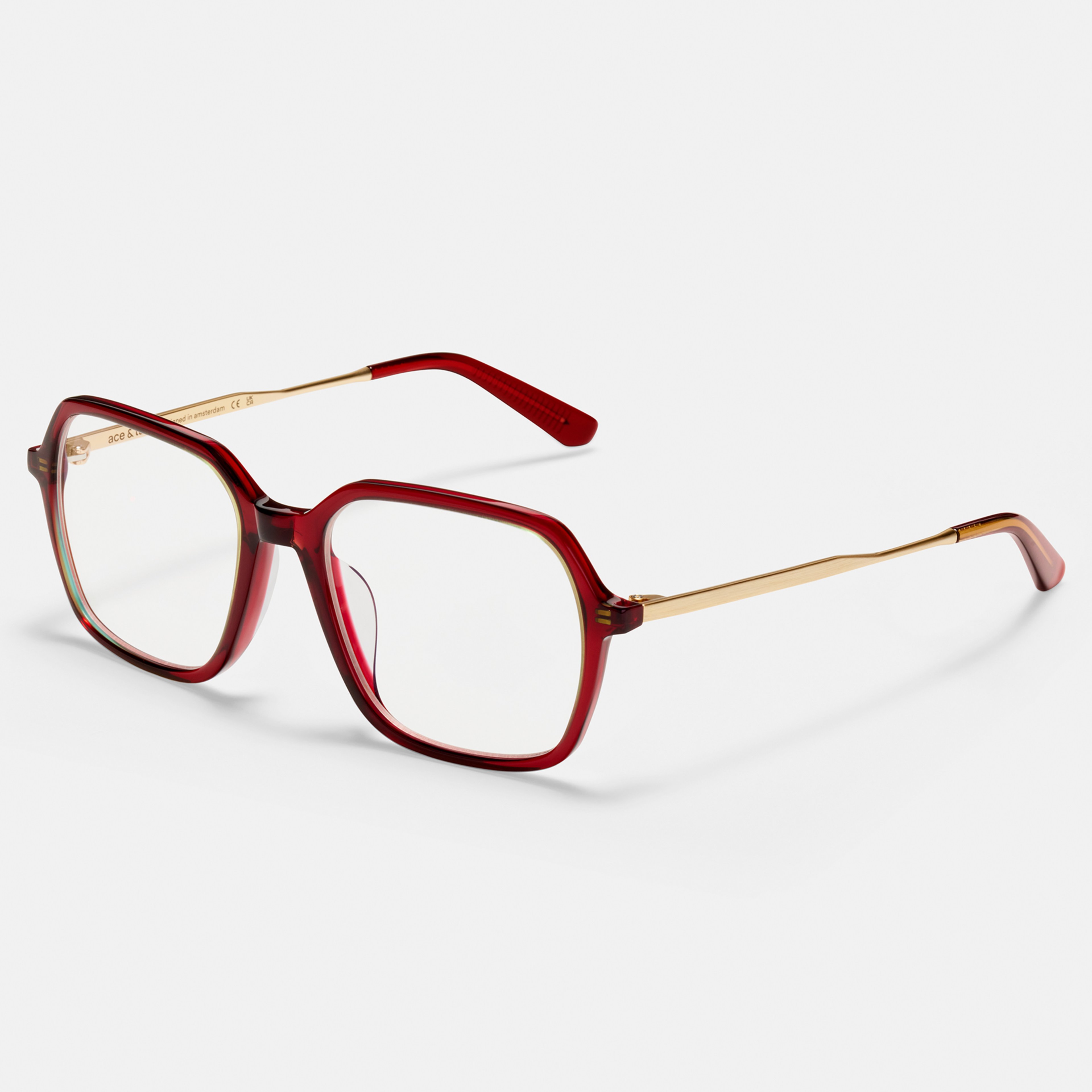 Ace & Tate Optiques | Carrée combinaison in Rouge
