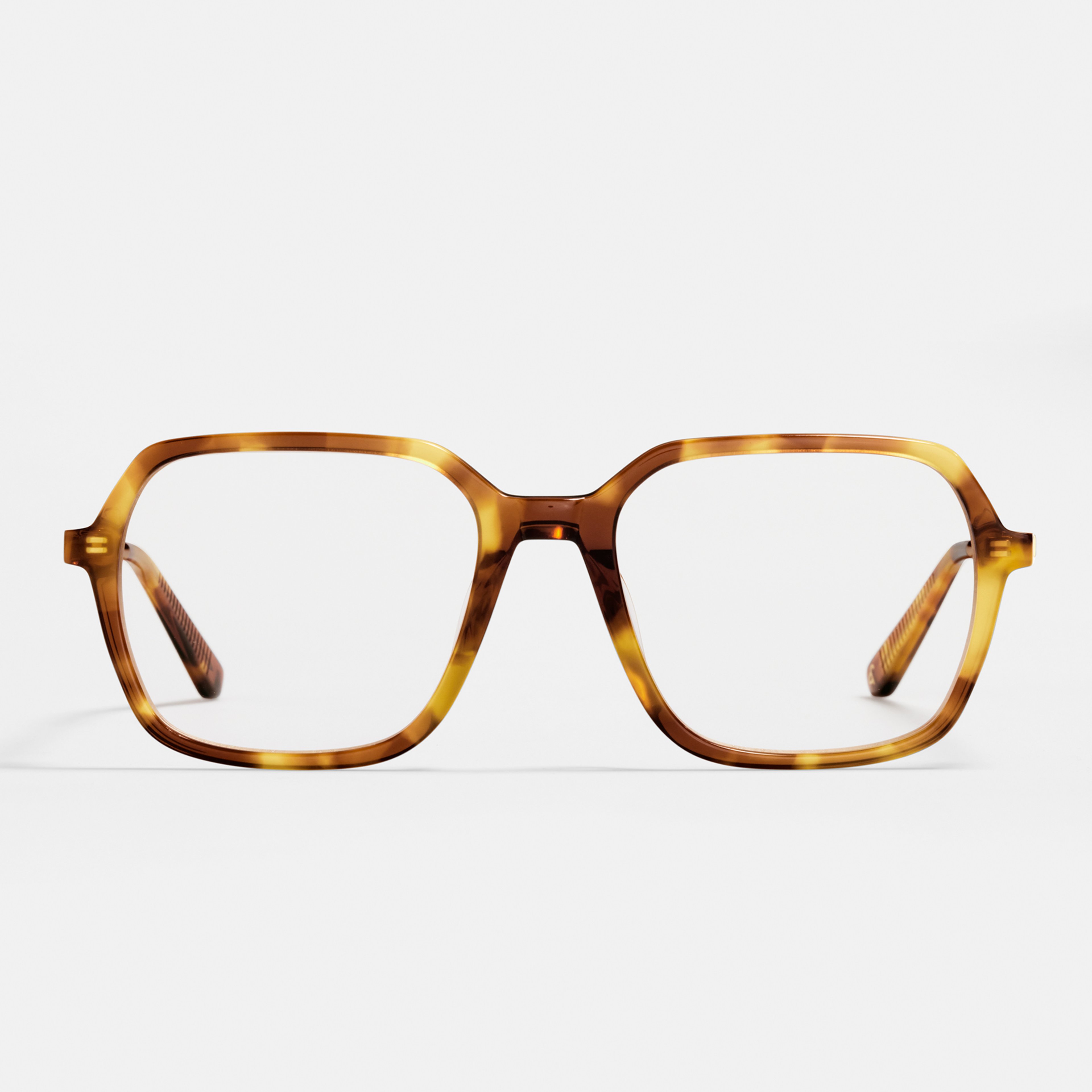 Ace & Tate Glasses | Square Combi in Beige, Brown, Yellow