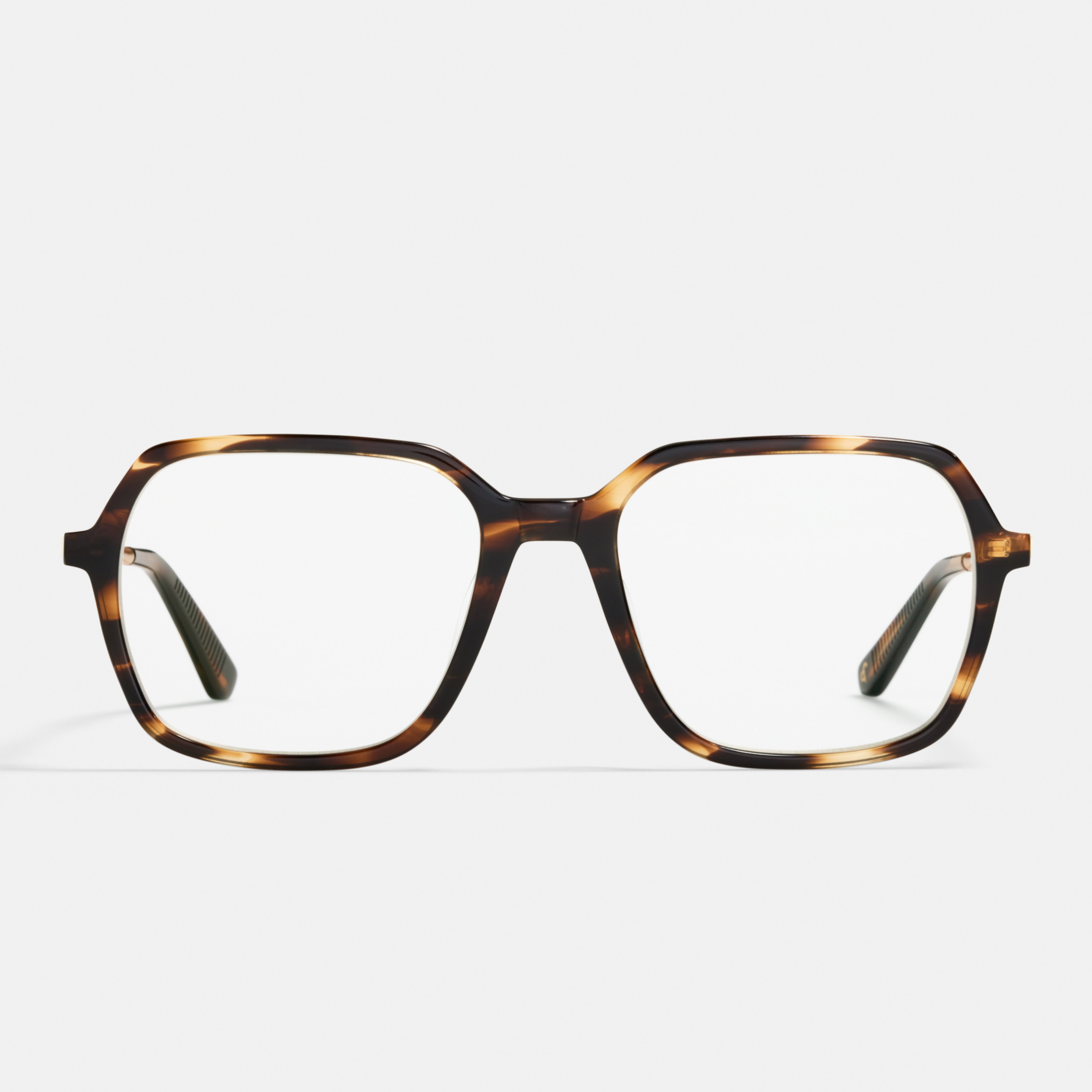 Ace & Tate Glasses | Square Combi in Brown, Orange