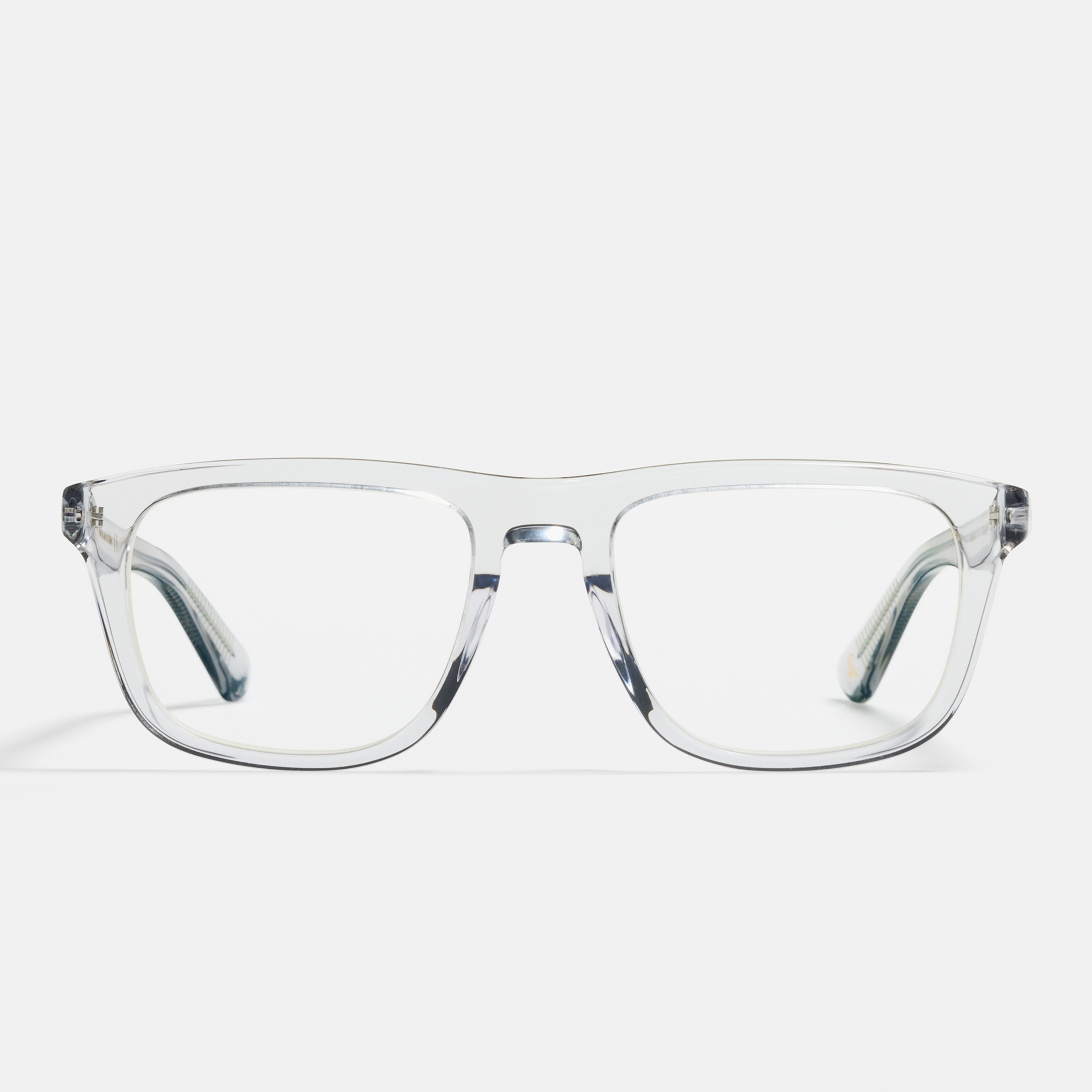 Ace & Tate Glasses | Rectangle Acetate in Clear, Grey